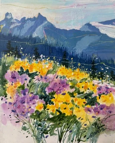 A Meadow of Melodies 8"X10" framed (Mt. Cheam)