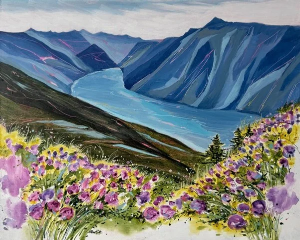 Untamed Hearts - 24"X30" framed (Flora Lake, Chilliwack, BC)