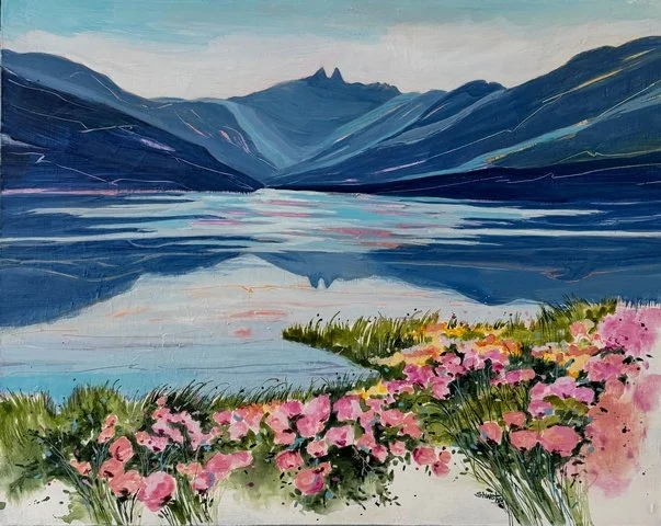 Petals & Promises - 24"X30" framed (The Lions, Capilano River Regional Park, BC)