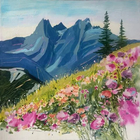 Love in Bloom - 24"X24" framed (Skyline Trail, Manning Park, BC)