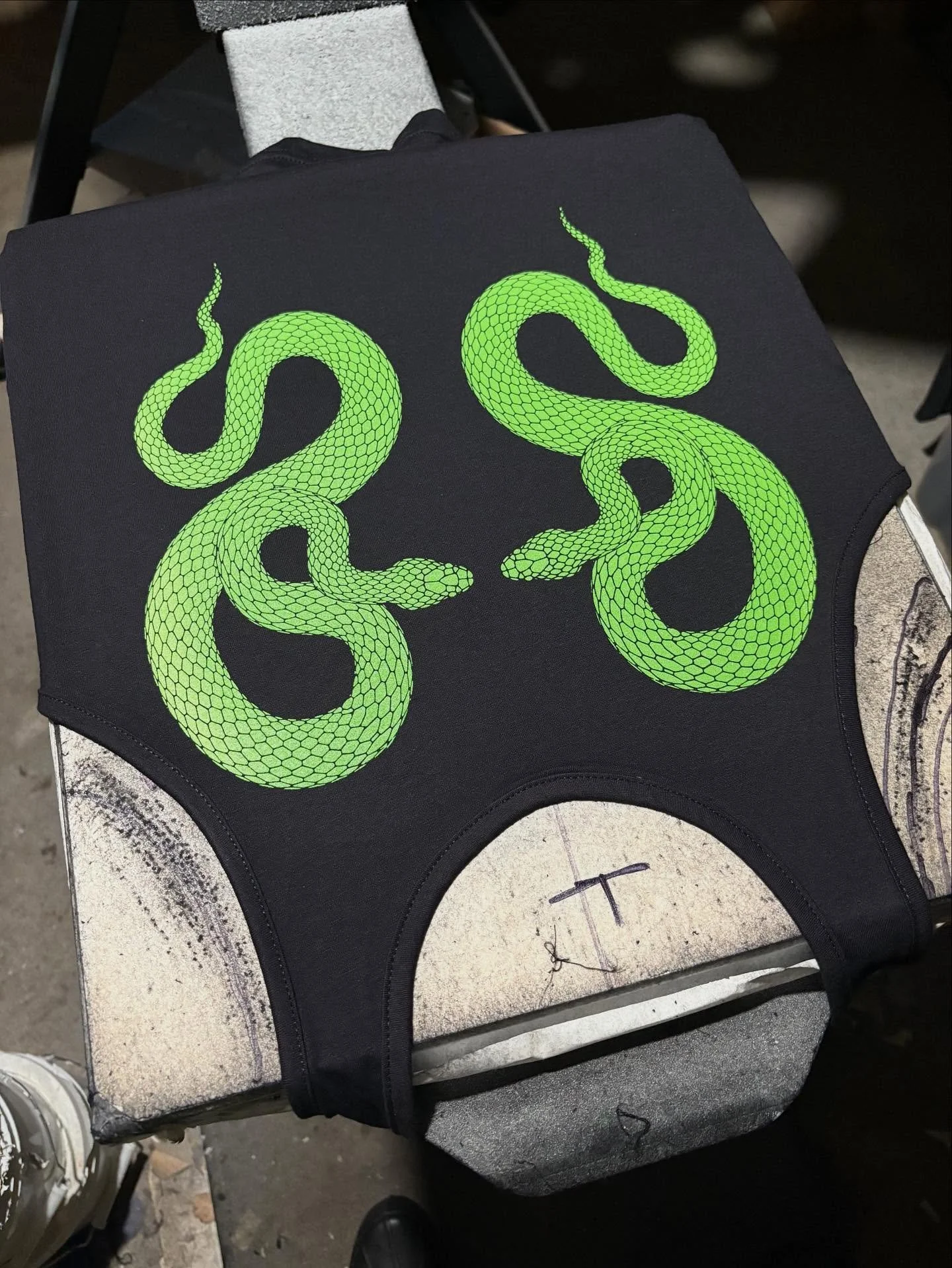 Two snakes coming together&hellip;a magnificent standard! 

I&rsquo;ll be premiering these new tanks at @sistersoflilith Solstice Festival this Saturday ✨🐍