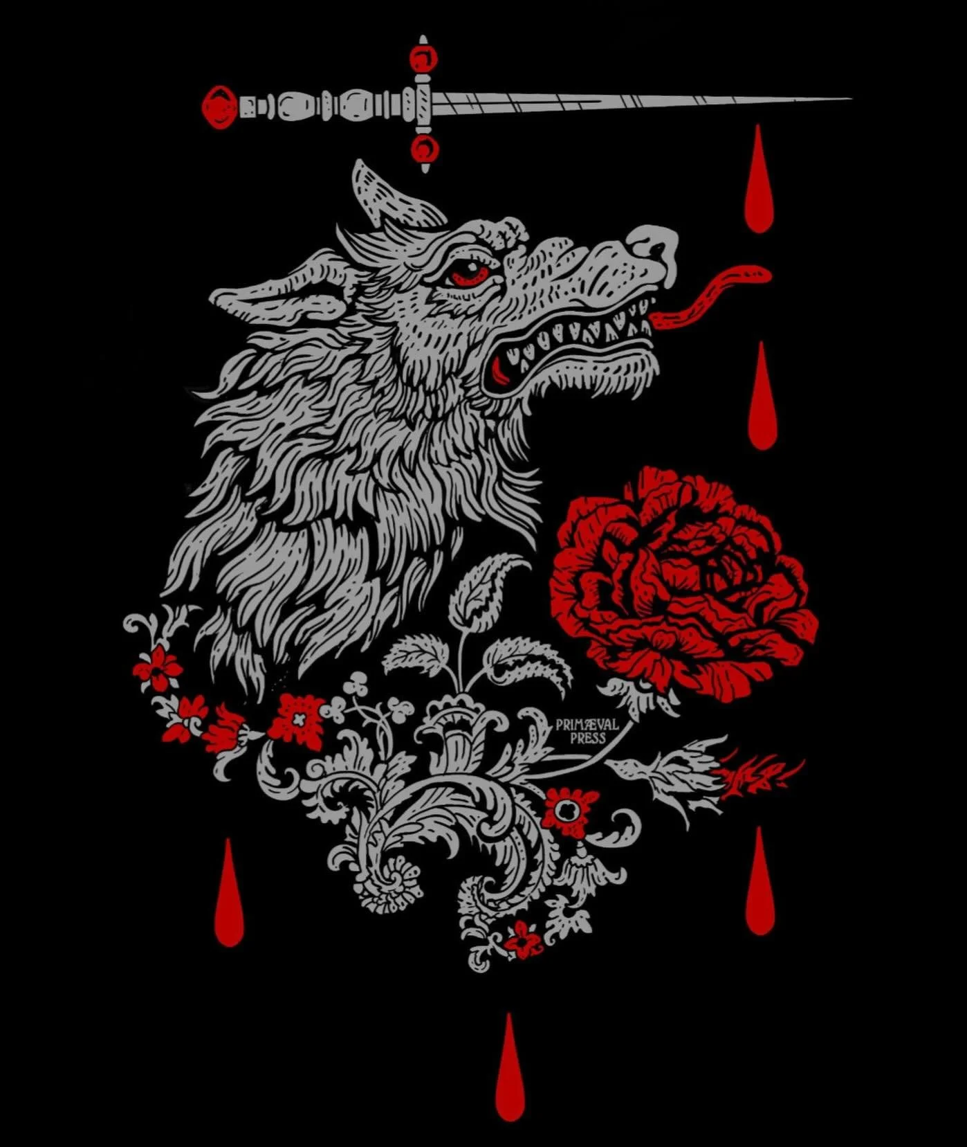 &lsquo;Bloodthirst&rsquo; is my new Patreon design for Jan. Join by the end of the month to get this on a patch, tshirt or banner. Link in bio 🩸🩸🩸