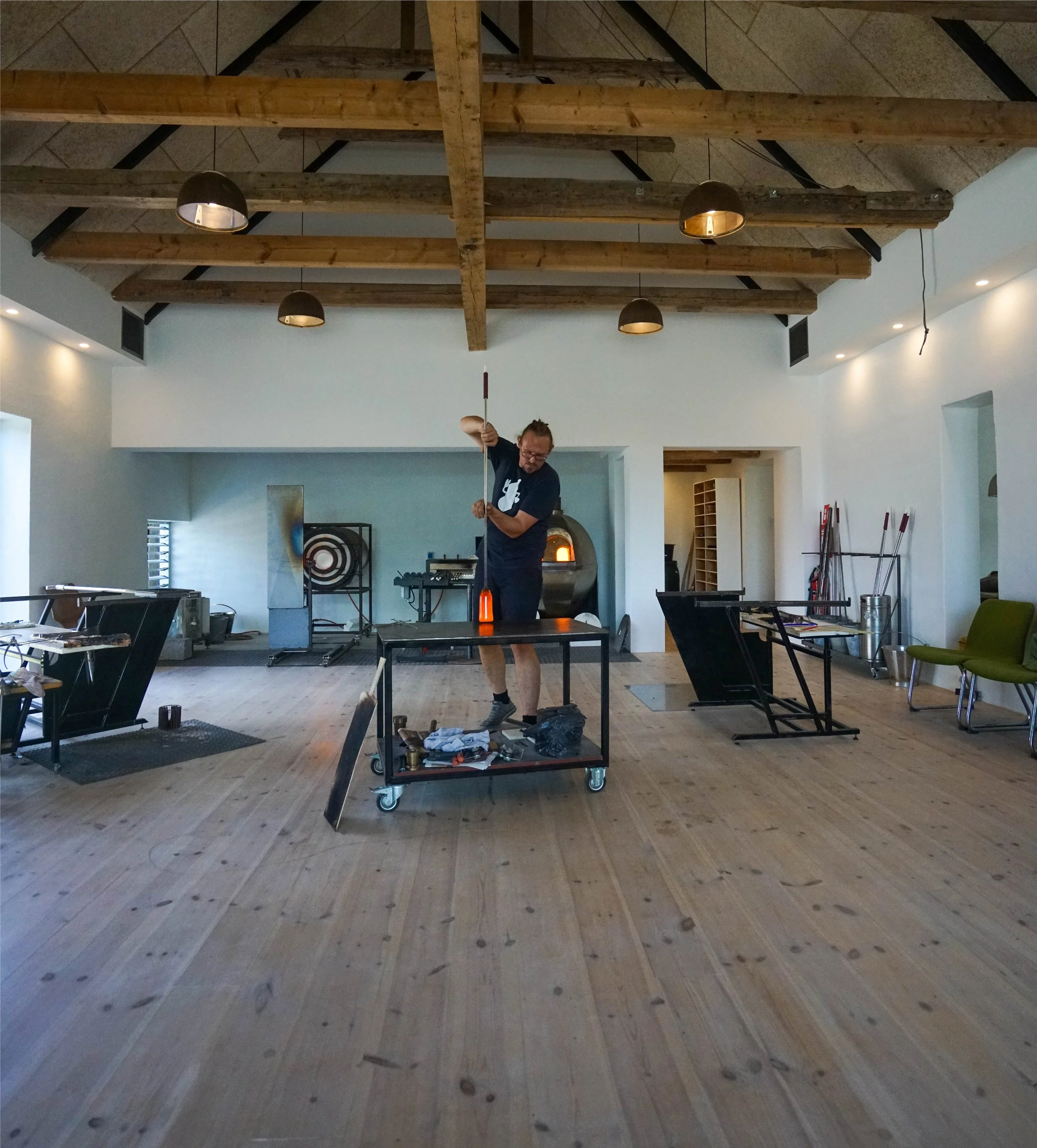 Glas værksted — Glød Glas Studio Glaspusteri Bornholm, DK