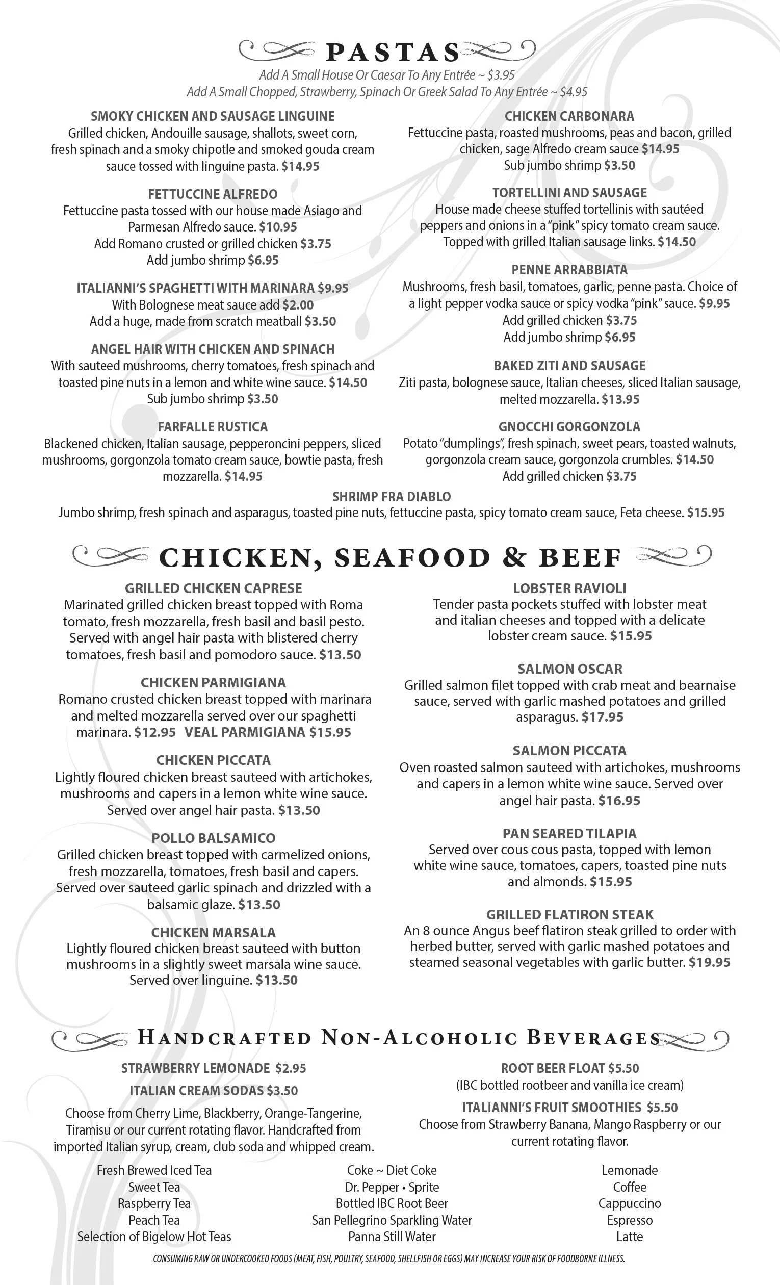 Hurst Menu Lunch Menu — Italianni's Hurst