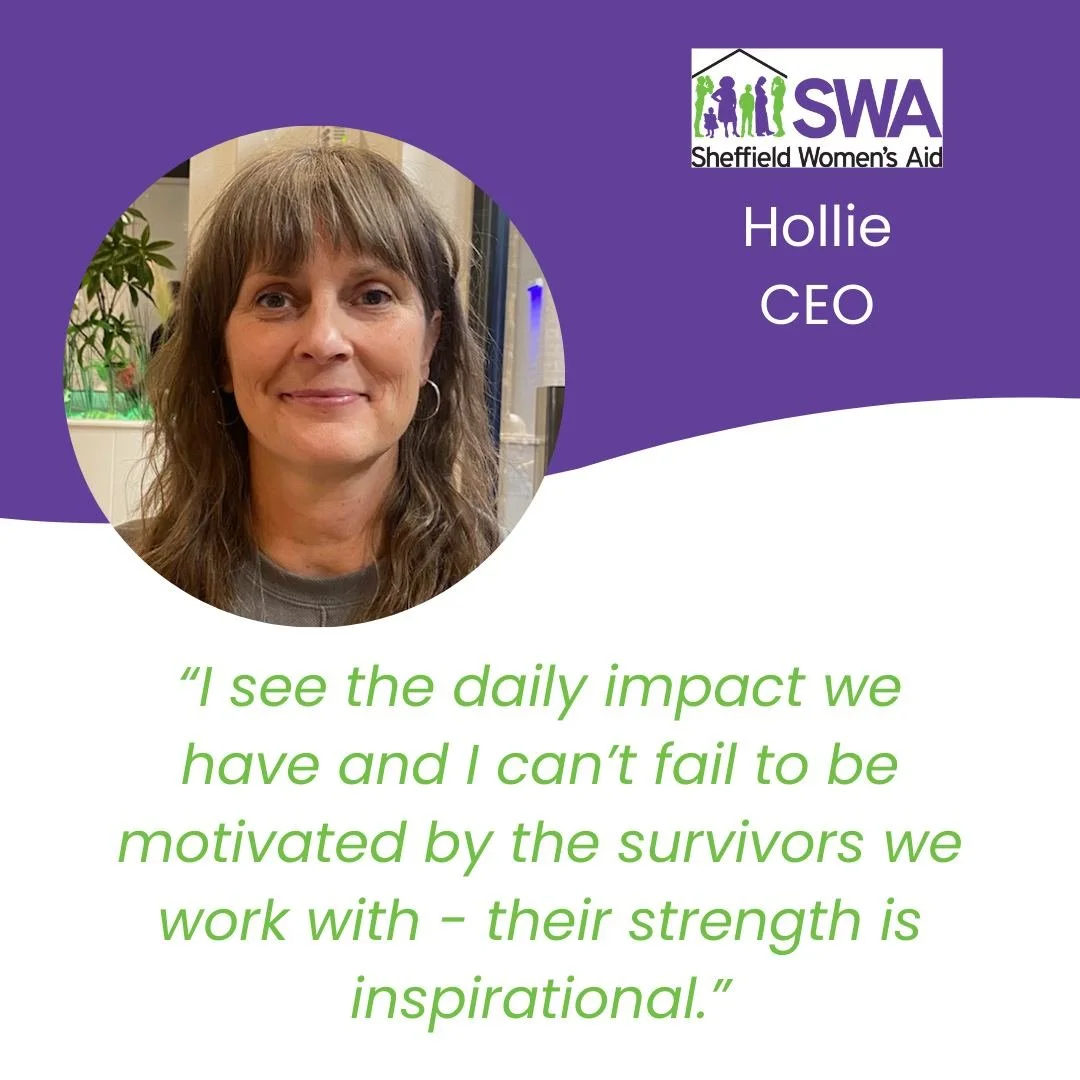 To finish off our series of SWA staff conversations we spoke to our amazing CEO Hollie Venn about the realities of leading an organisation with a long and proud history within the #VAWG sector.

She talks about the societal issues that impact SWA's w