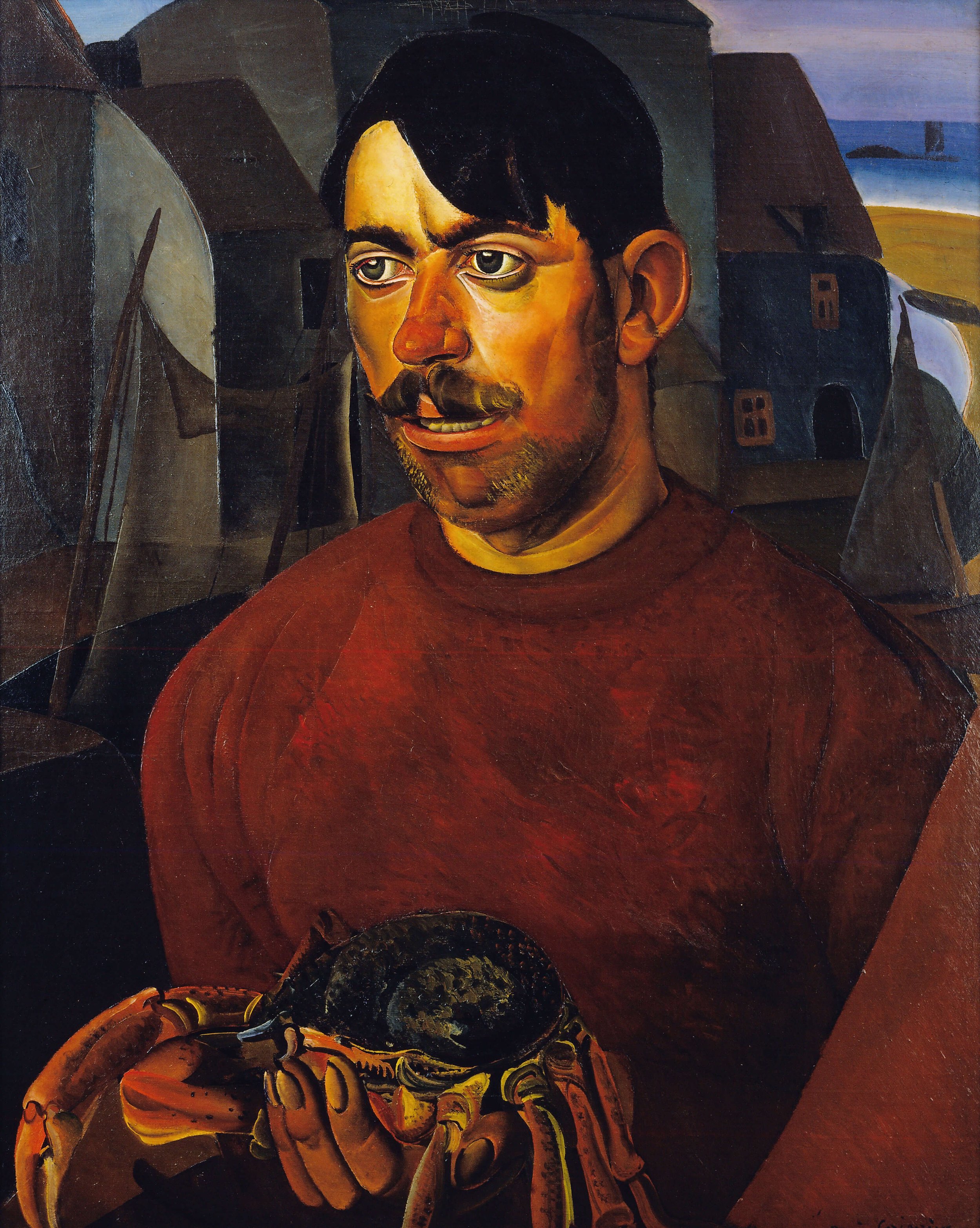 Grigoriev Boris, Fisherman and a Crab, 1922 - 1923, oil on canvas, 81.3 x 64.8 cm 32 x 25.5 in..jpg