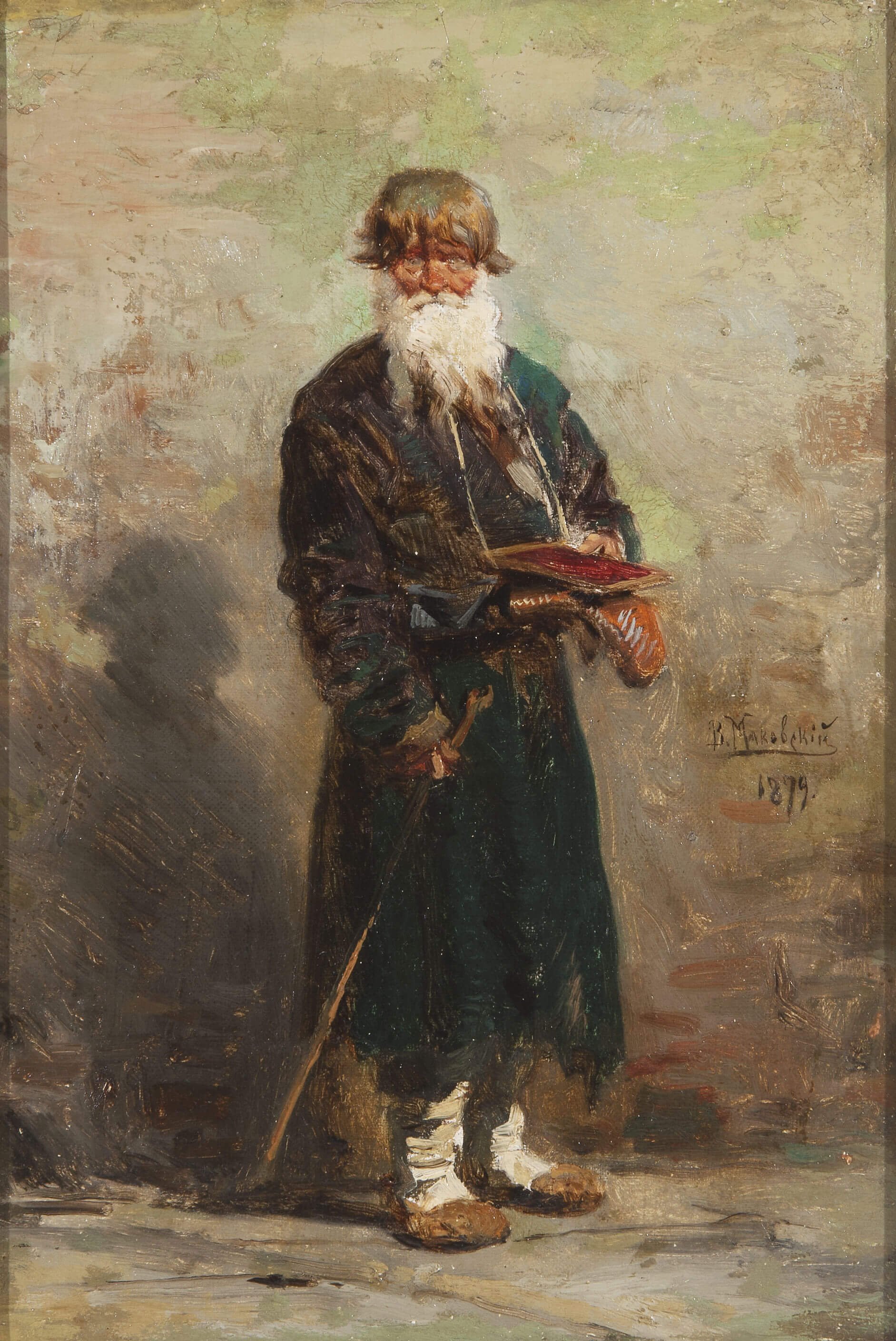Makovsky Vladimir, The Peasant, 1879, oil on canvas, 30.1 x 20.7 cm. (11.85 x 8.15 in.).jpg