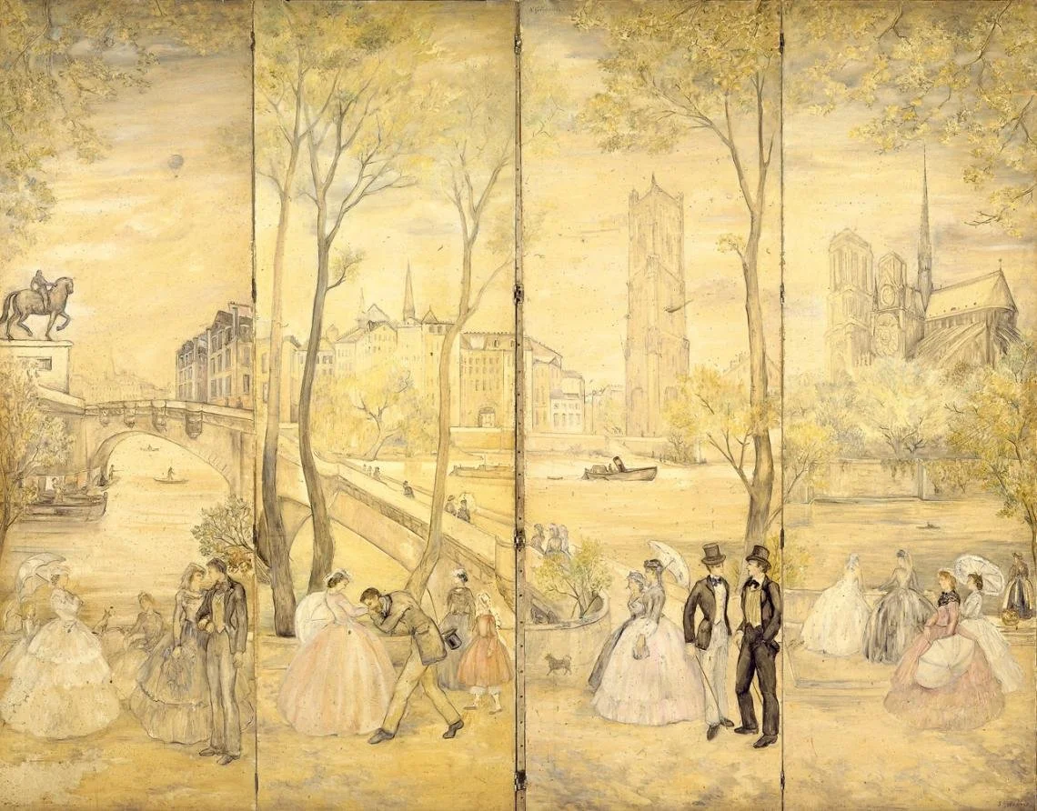 N. Goncharova Scene in Moscow MOMA.JPG