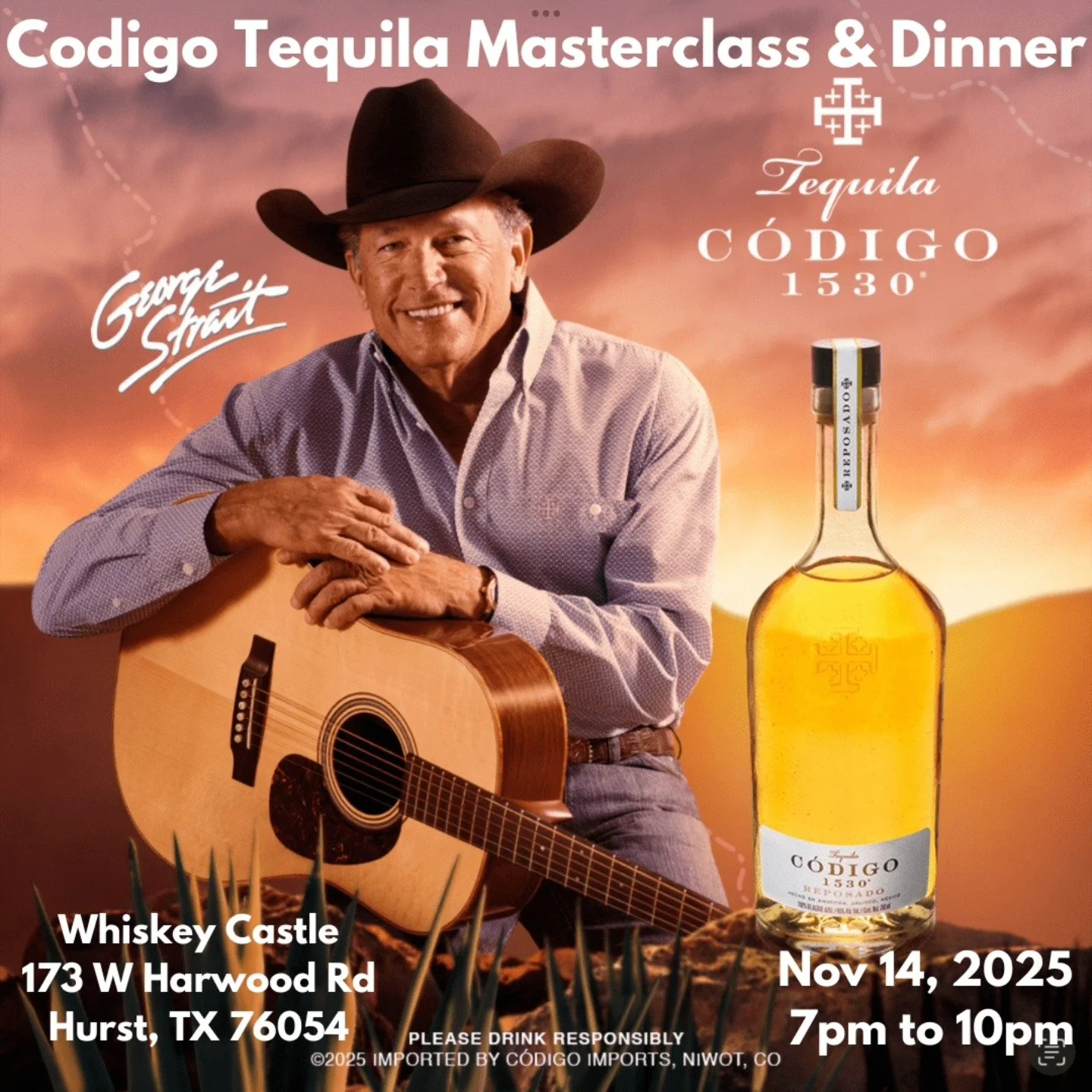 Código Tequila Masterclass & Dinner at Whiskey Crusaders Whiskey Castle