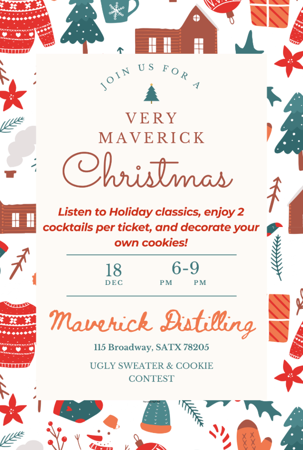 A Very Maverick Christmas – Holiday Cocktails & Cookie Decorating | Maverick Whiskey San Antonio (Dec 18, 2025)