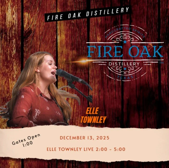 Elle Townley Live at Fire Oak Distillery | Dec 13, 2025 | Hill Country Whiskey Event