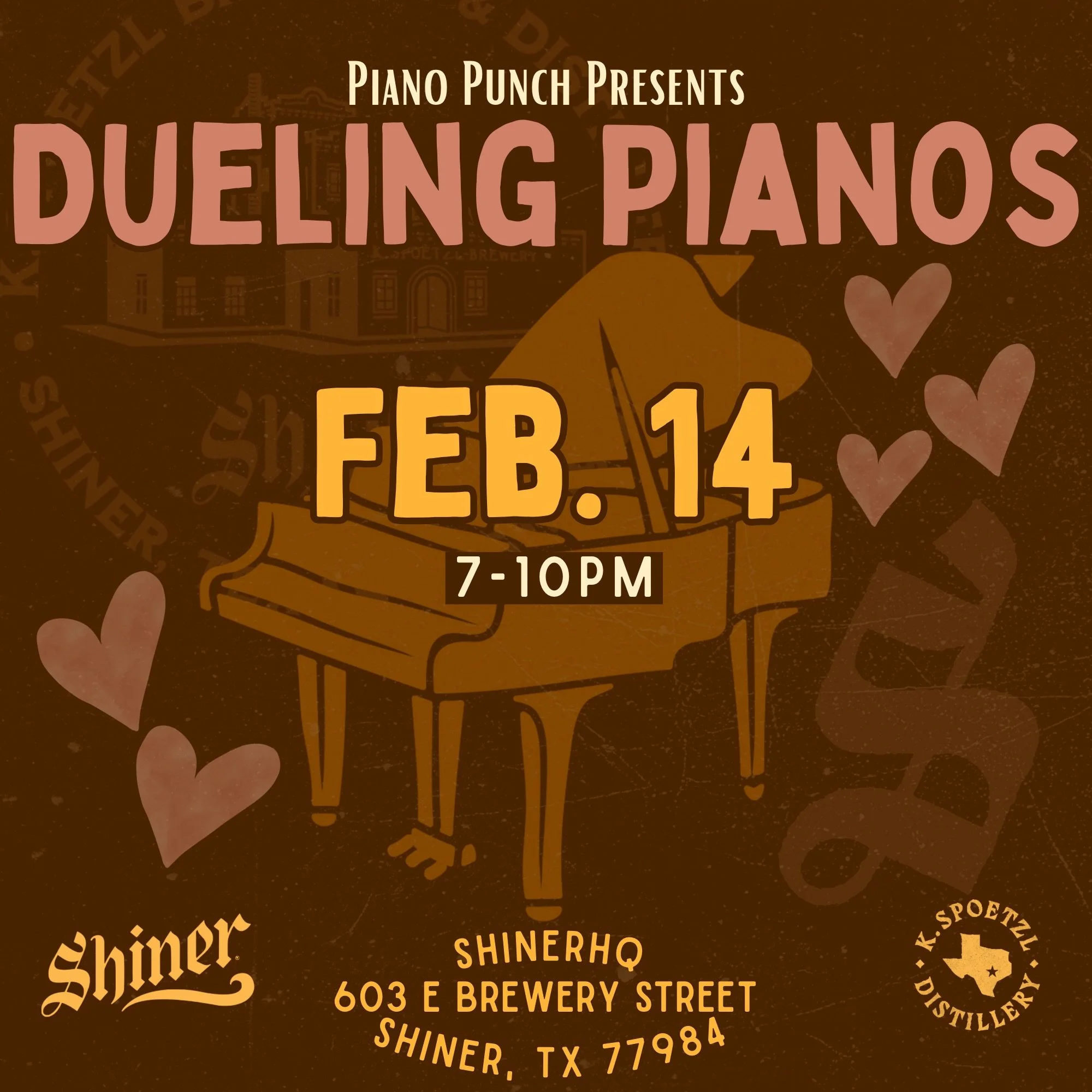 Dueling Pianos at Spoetzl Brewery | Valentine’s Day Event in Shiner, TX
