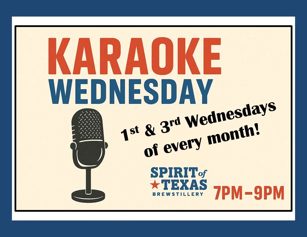 Karaoke Wednesday at Spirit of Texas Distillery in Pflugerville, TX