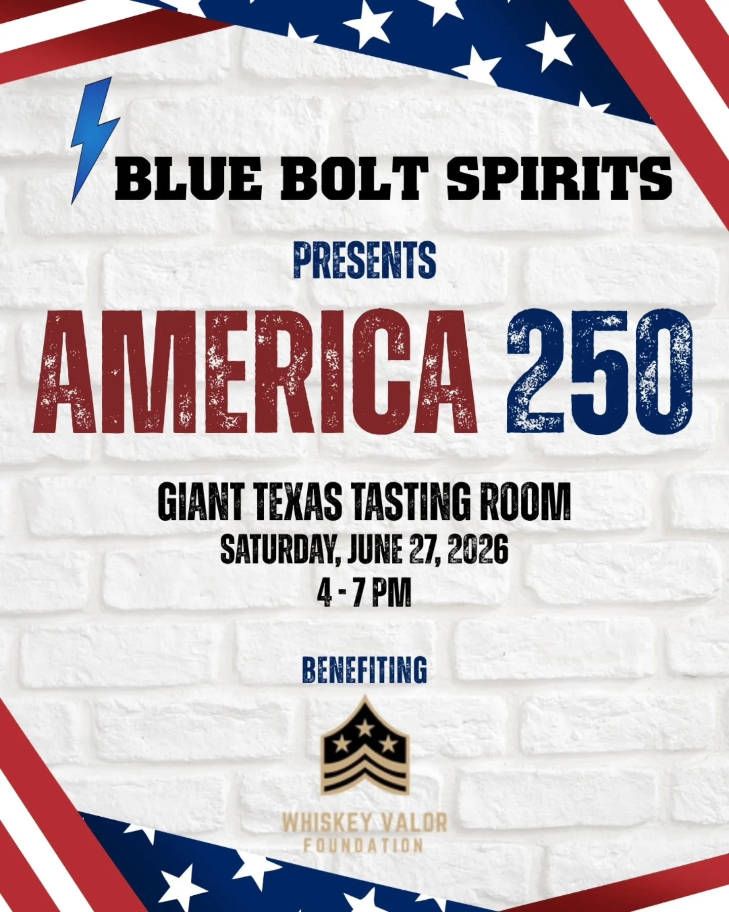 America 250 Celebration with Blue Bolt Spirits | Giant Texas Tasting Room Houston