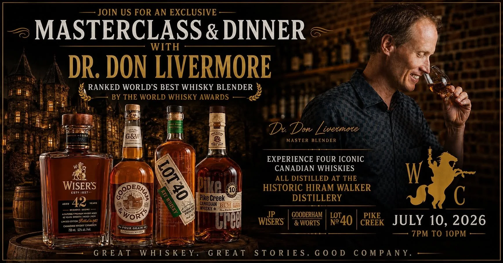 Canadian Whisky Masterclass Dinner in Hurst, TX | Dr. Don Livermore at Whiskey Crusaders