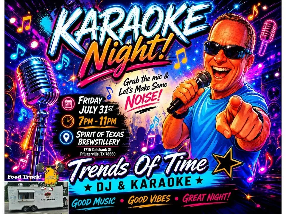 Karaoke Night at Spirit of Texas Distillery in Pflugerville
