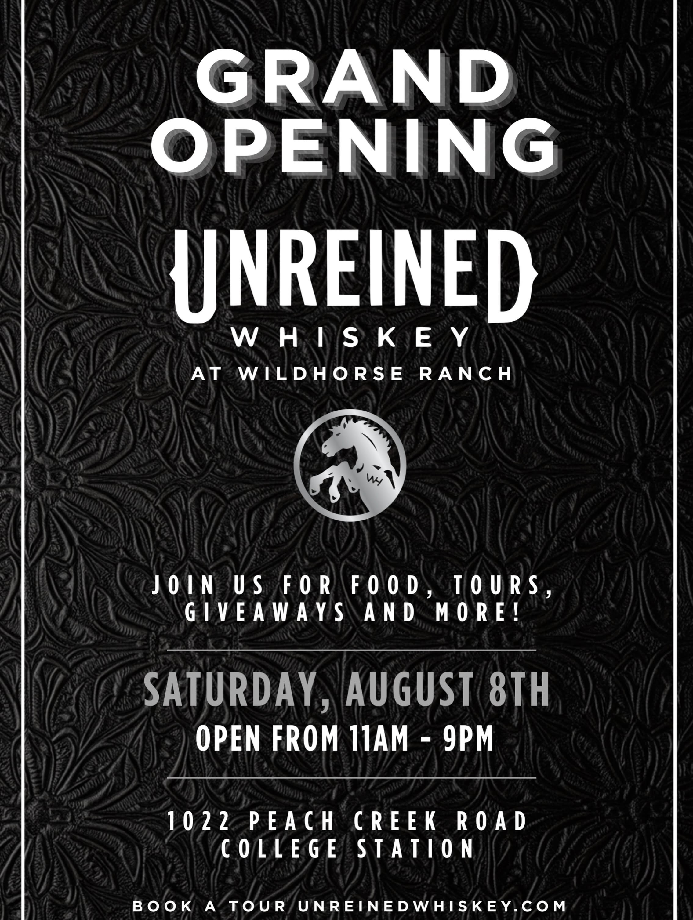 Unreined Whiskey Grand Opening at WildHorse Ranch | College Station, TX