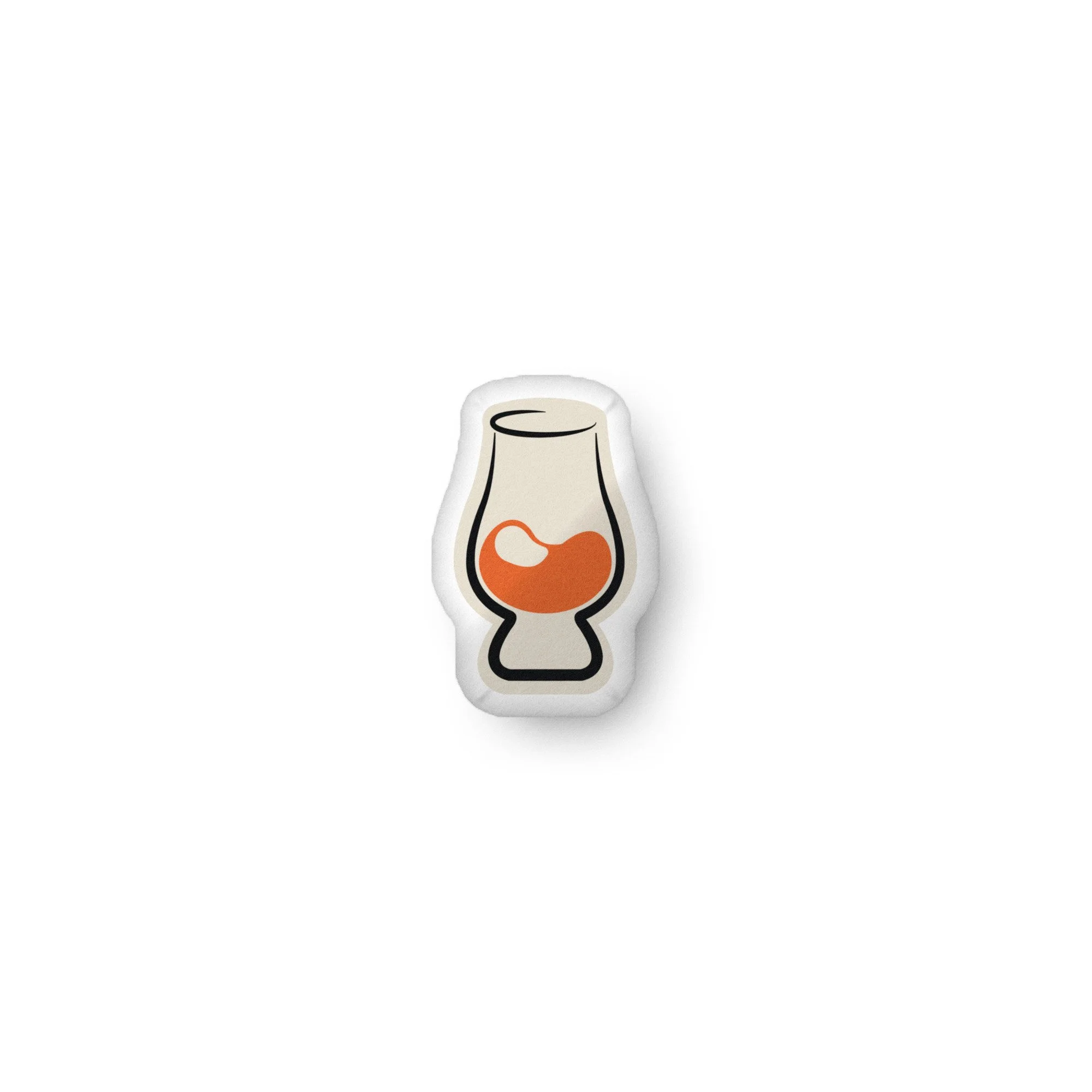 Whiskey Geek Glencairn-Shaped Pillow