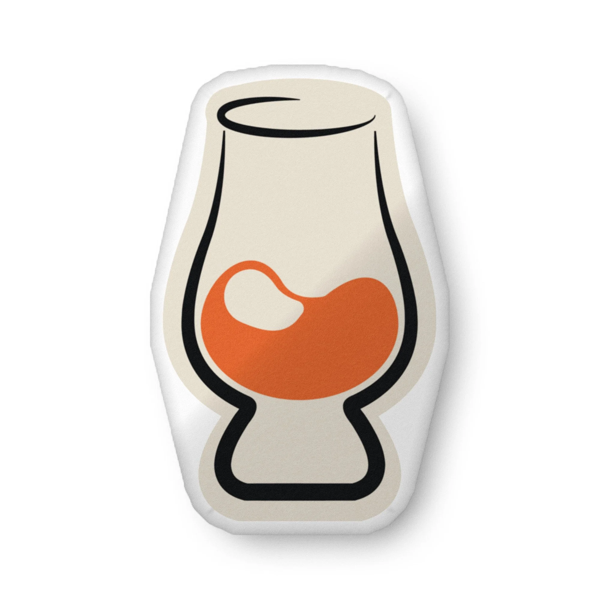 Whiskey Geek Glencairn-Shaped Pillow