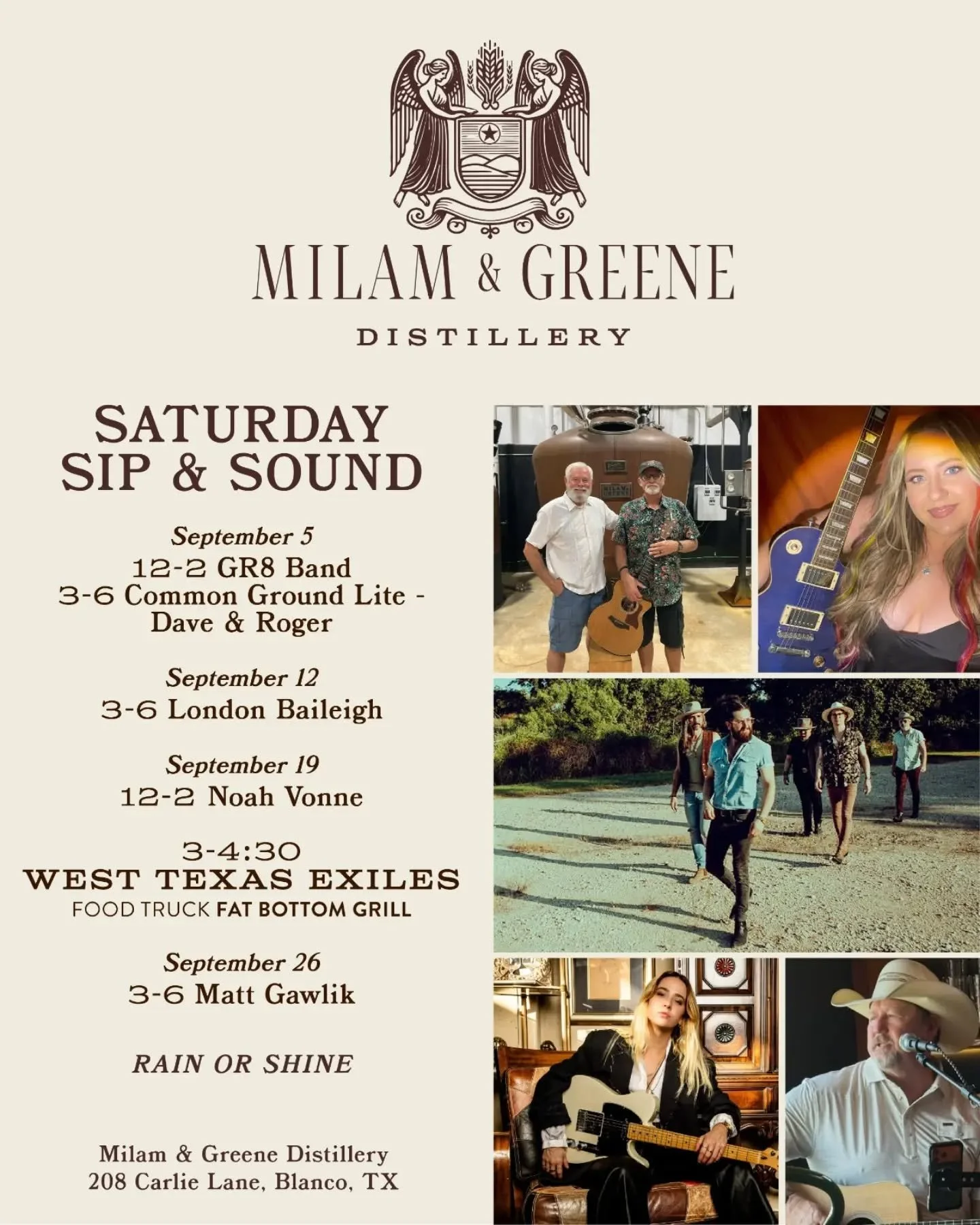 London Baileigh at Milam & Greene | September 12