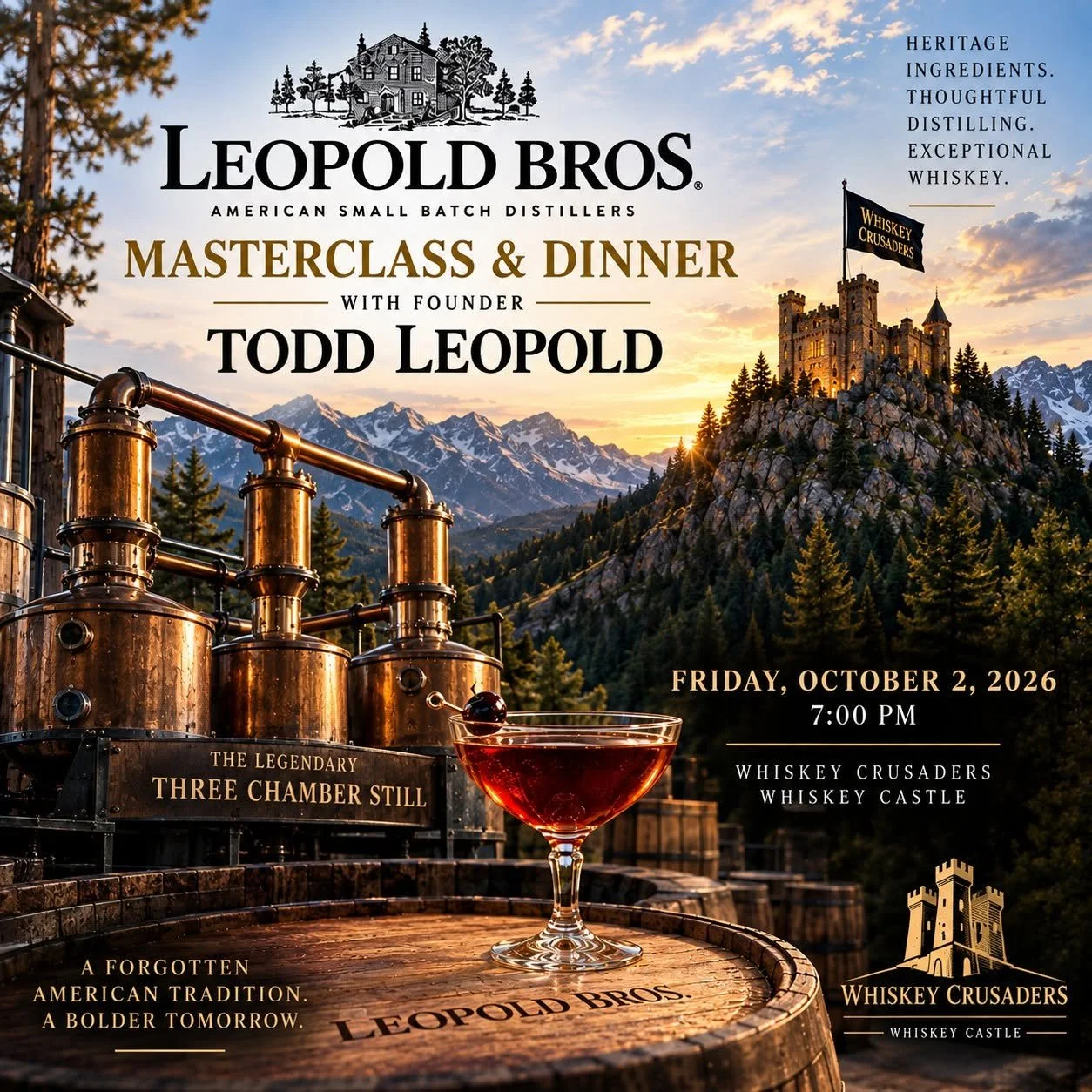 Leopold Bros. Masterclass & Dinner in Hurst, TX