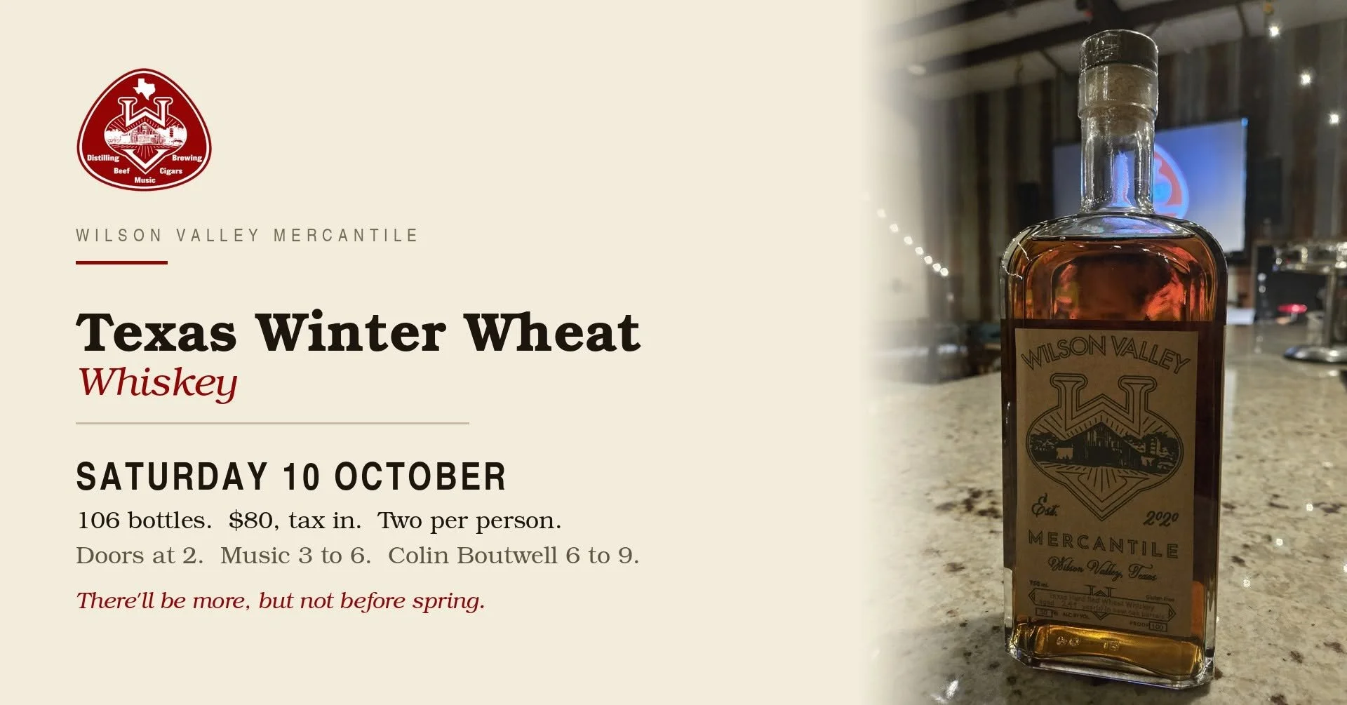 Wilson Valley Texas Winter Wheat Whiskey Release