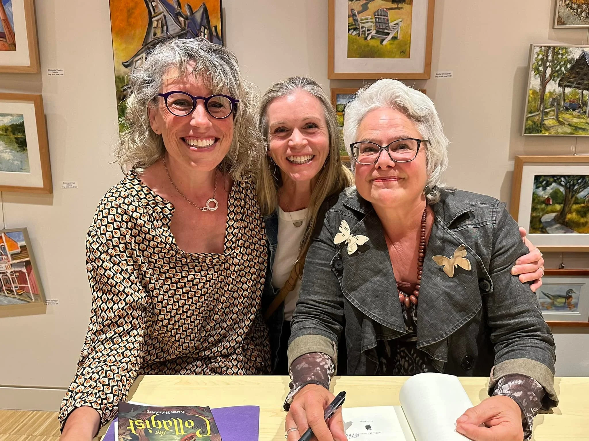 So much love! I was a bit busy during the reading, and my phone was being used for videoing, so if anybody has pictures of the event and especially the open &ldquo;collage bar,&rdquo; please do post or send them to me!❤️🐿️🐟🦋