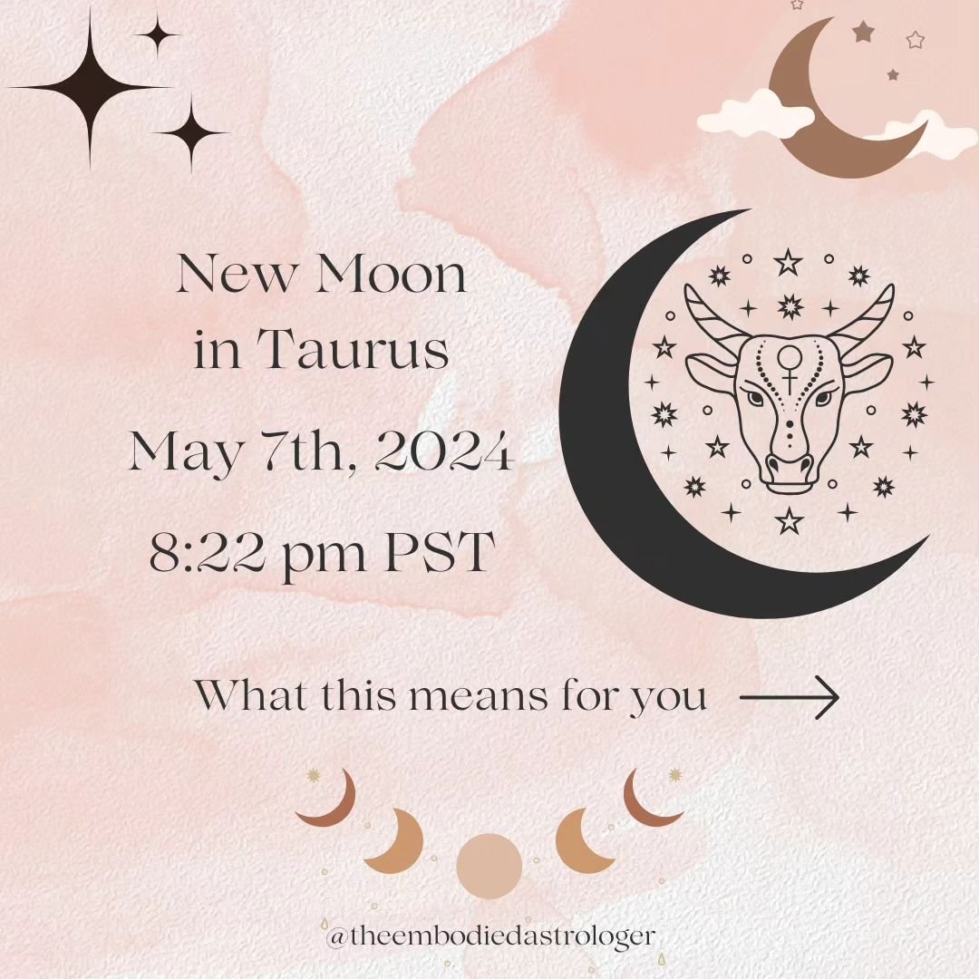 Happy New Moon in Taurus!

On May 77th at 8:22pm PST, we will be experiencing a new moon in Taurus!

This is the first new moon following the eclipses that occurred in March/April. Plus, the rare Uranus and Jupiter Conjunction on April 20th.

The ene