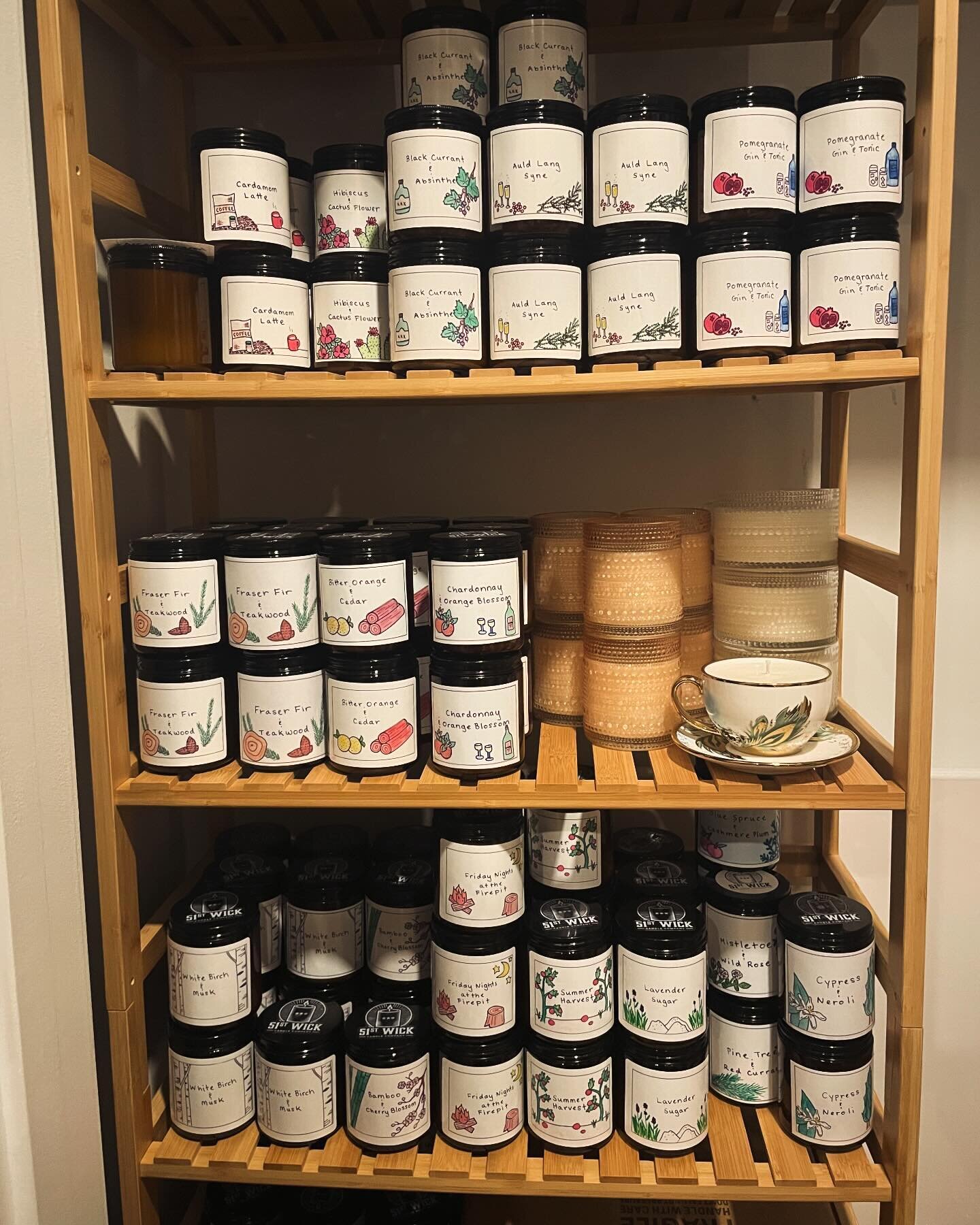 We&rsquo;re in our organization era here at 51st Wick and incredibly excited about our new stock shelves #yearoforganization #dccandles #literallysparkingjoy