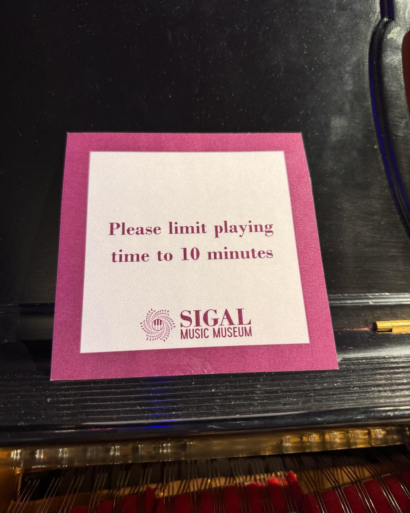 I will NOT! @sigalmusicmuseum and excited to play shortly.