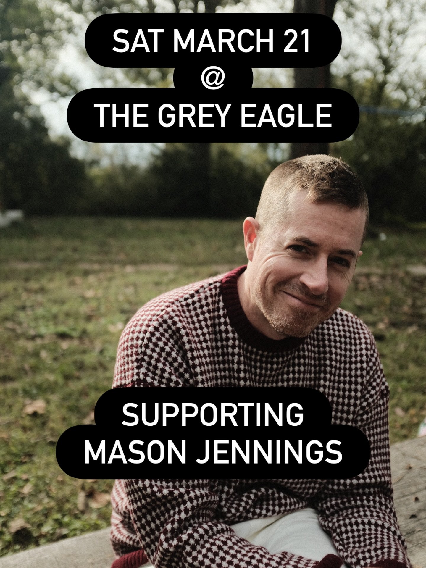 Excited to play a lil solo set @thegreyeagle supporting the great @masonjennings Sat March 21

📸 @phases_nashville