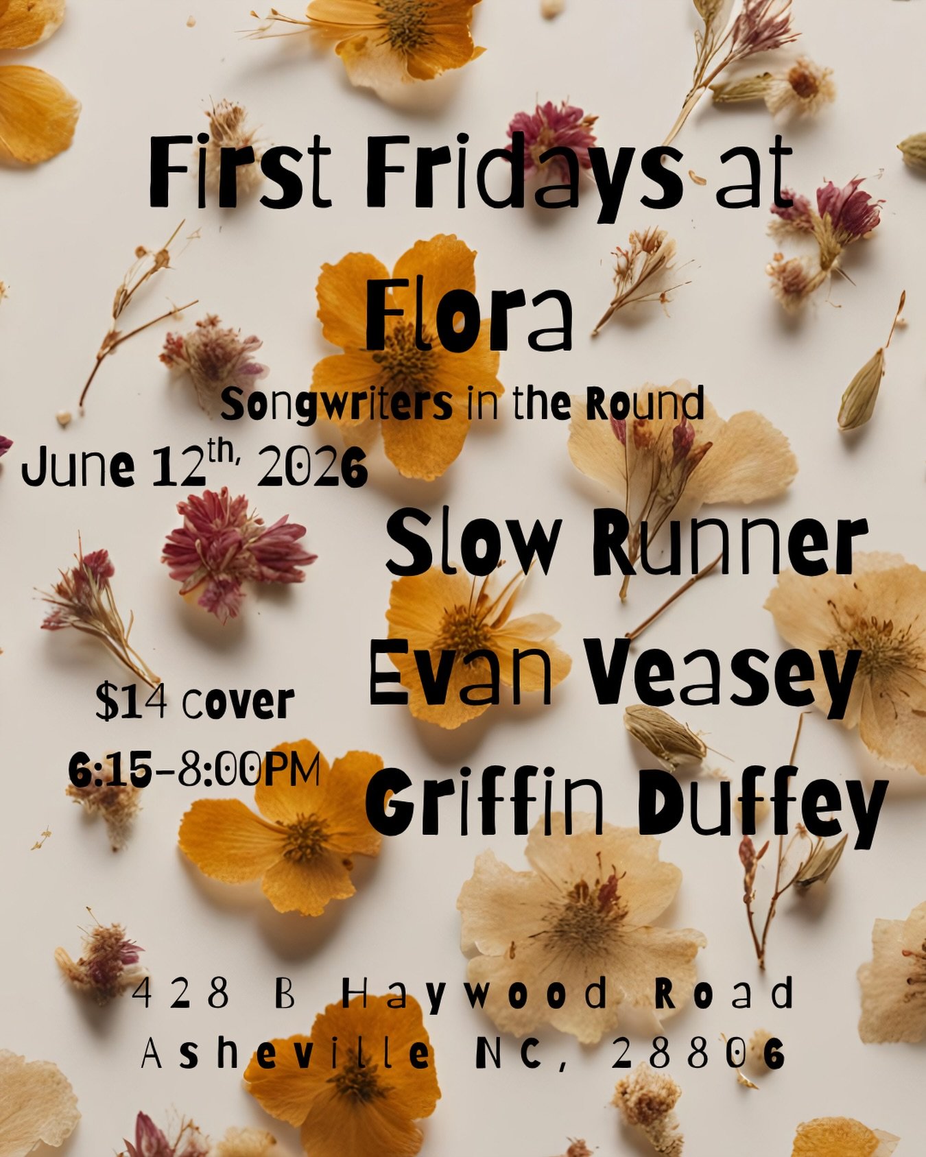 Grateful to be a part of this tomorrow evening @floraasheville @evan_veasey @griffinduffey