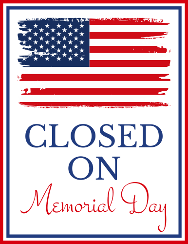 WICAA is CLOSED for Memorial Day