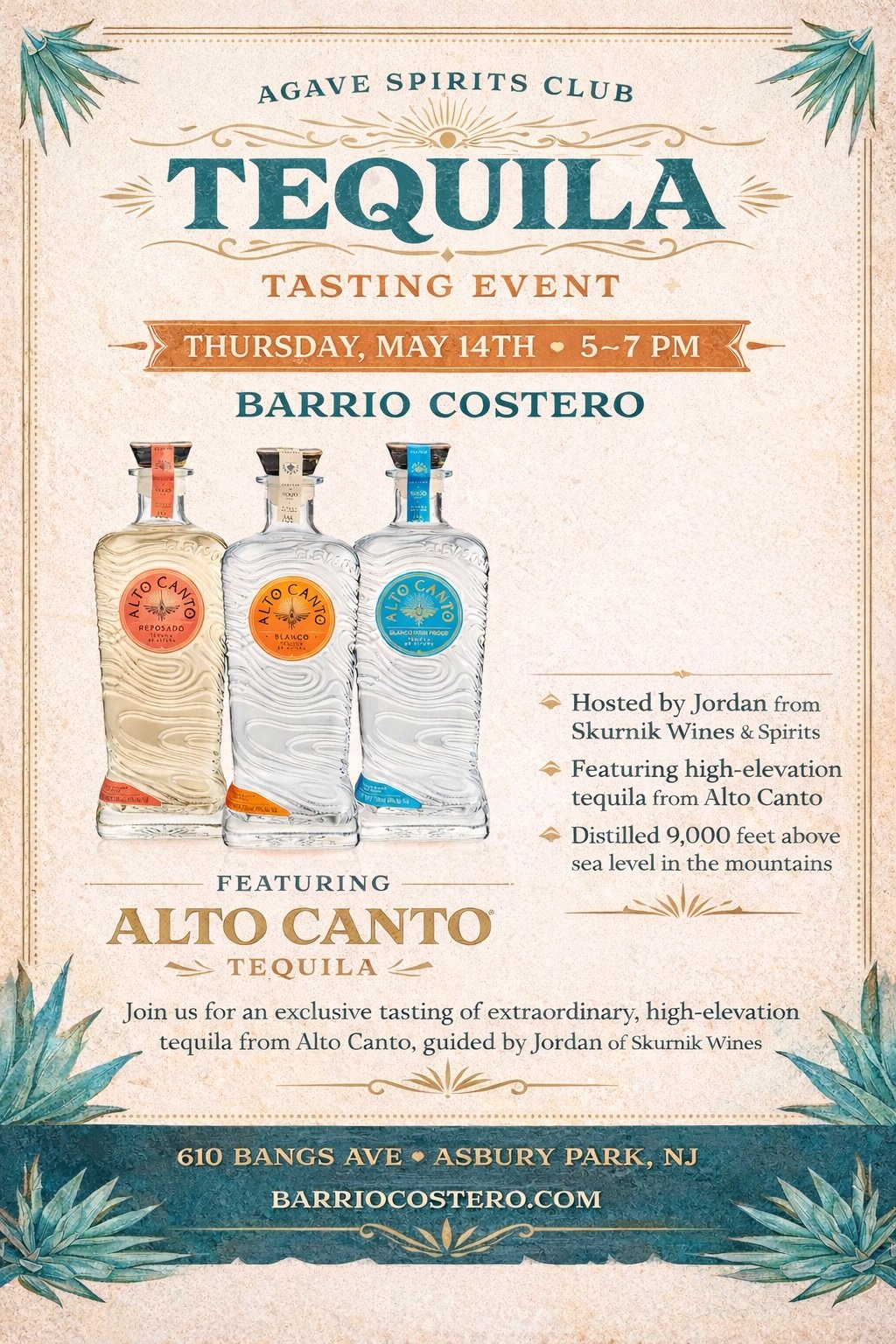 Agave Spirits Club Tasting Event