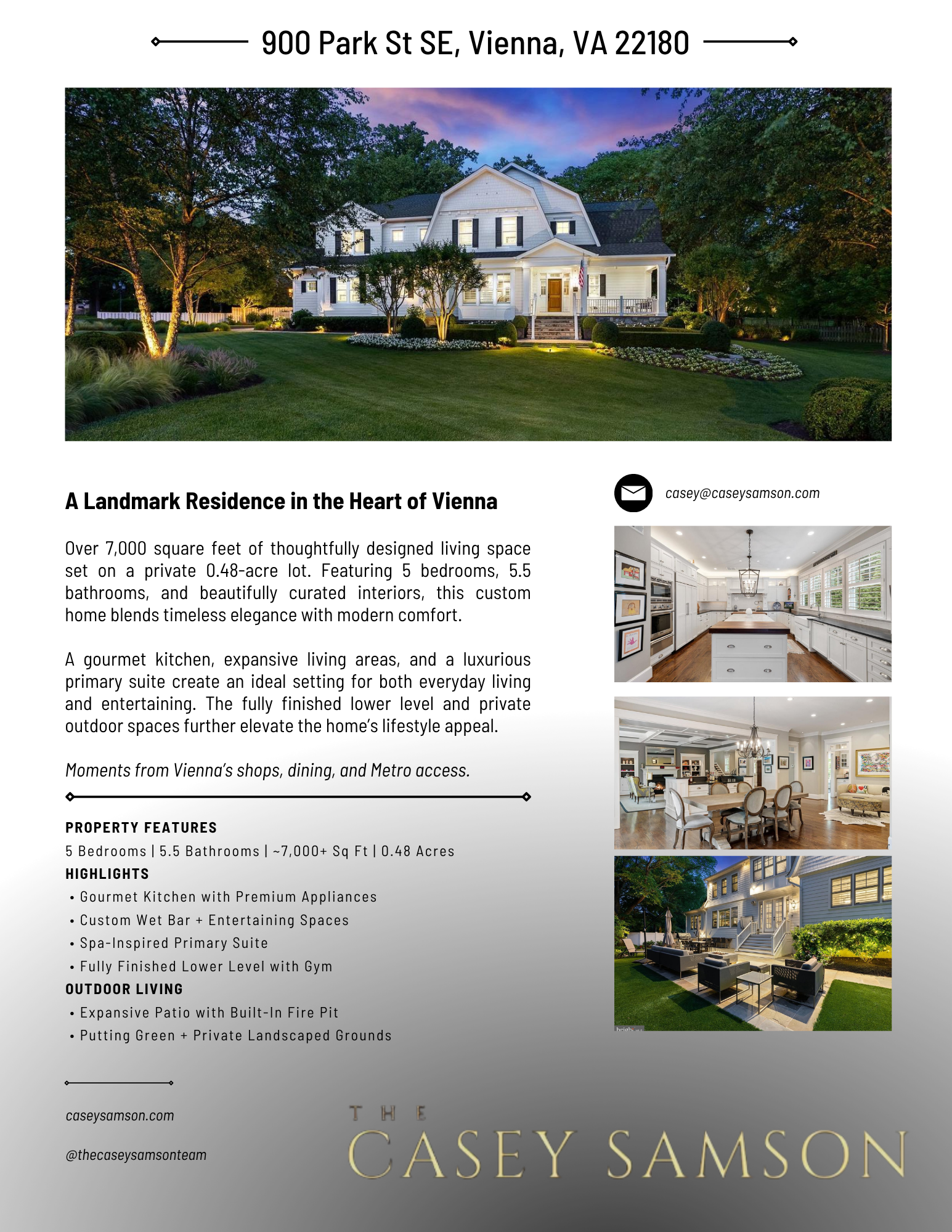 900 Park St SE, Vienna Real Estate Flyer