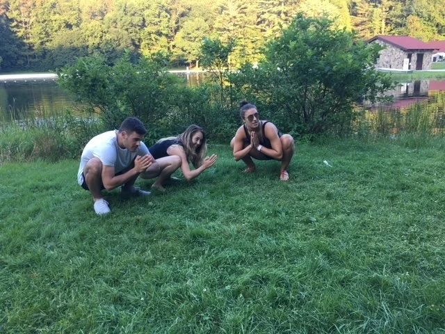 Grass between our toes!