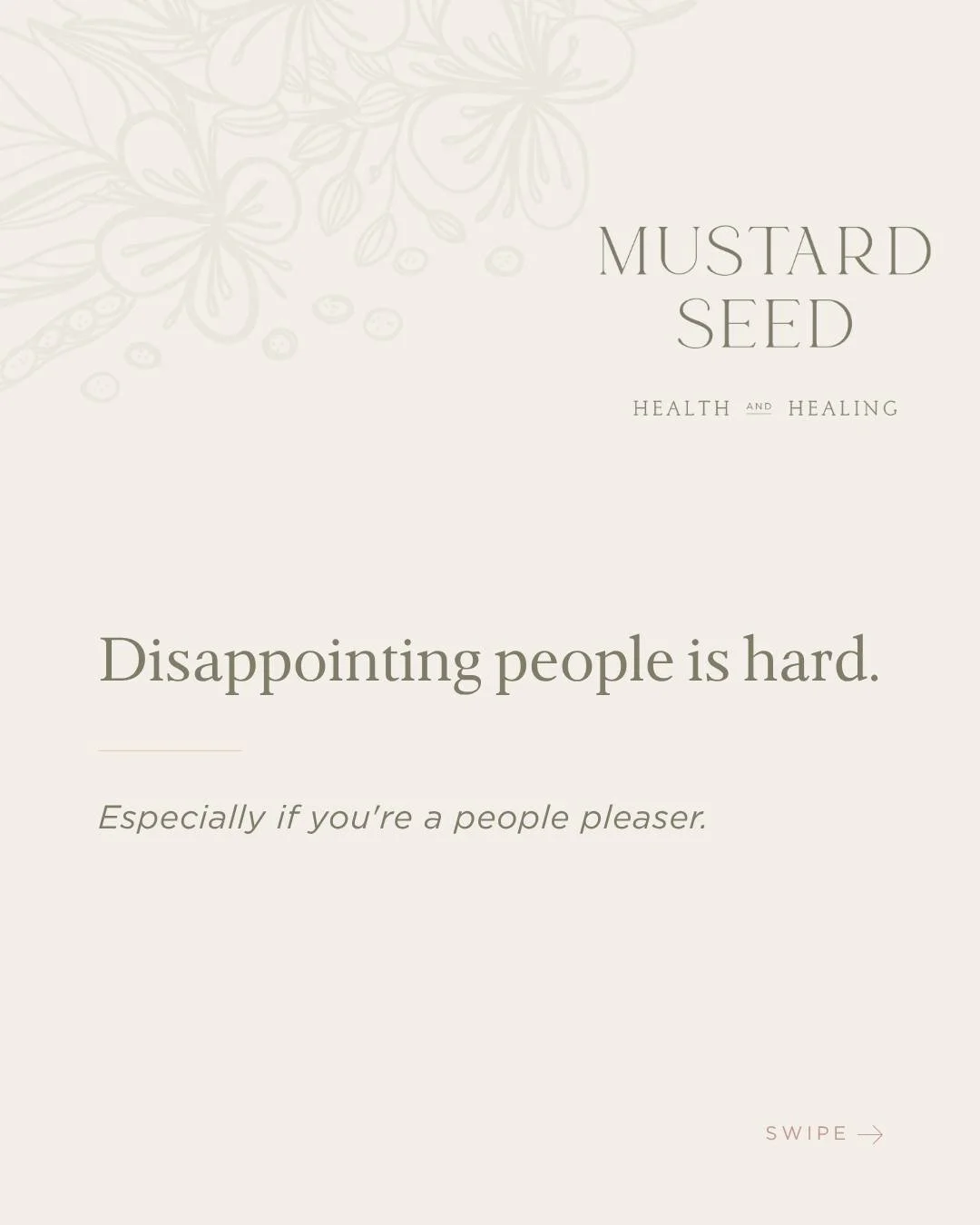 Disappointing people is not something I like to do, especially as a recovering people pleaser. I often feel like I shouldn't disappoint people, that I need to be good, that I need to keep the peace, and not let anyone down. But can I just say how inc
