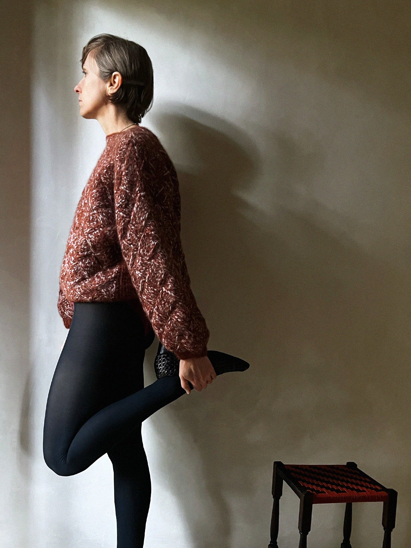 Hand Knit Basketweave Sweater-Driftwood