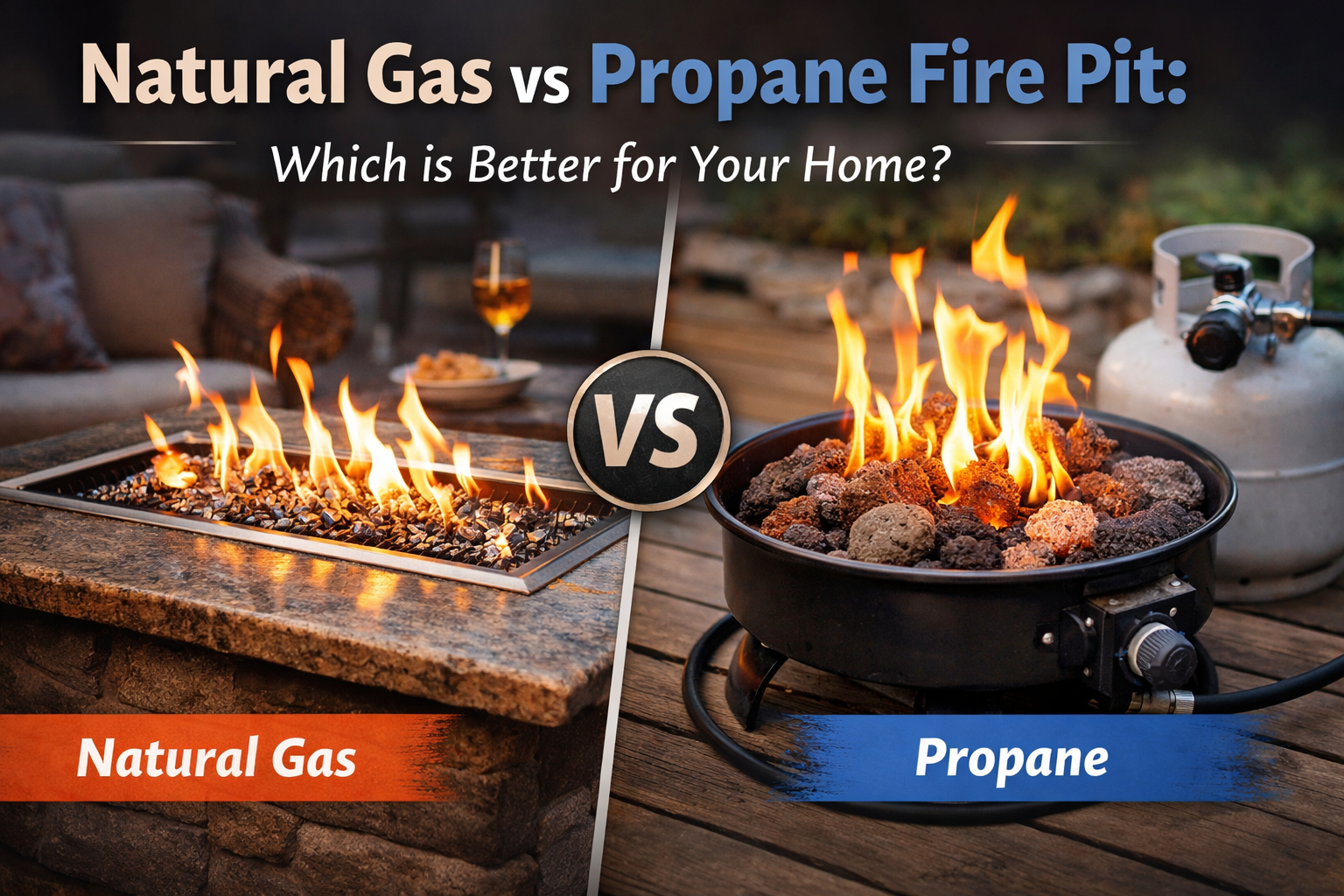 Natural Gas vs Propane Fire Pit: Which is Better for Your Home?