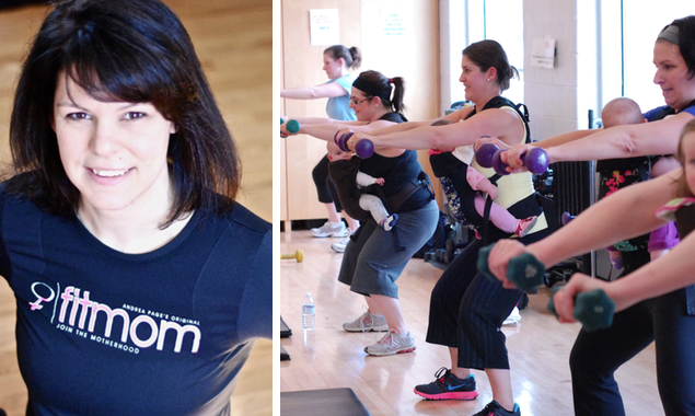 Headshot of Fitmom Ottawa owner Sue McDonald and postpartum fitness class participants.