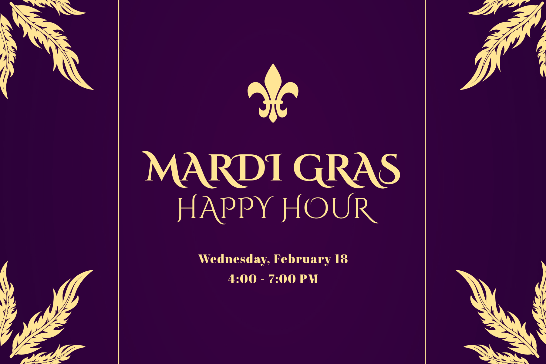 Mardi Gras Happy Hour