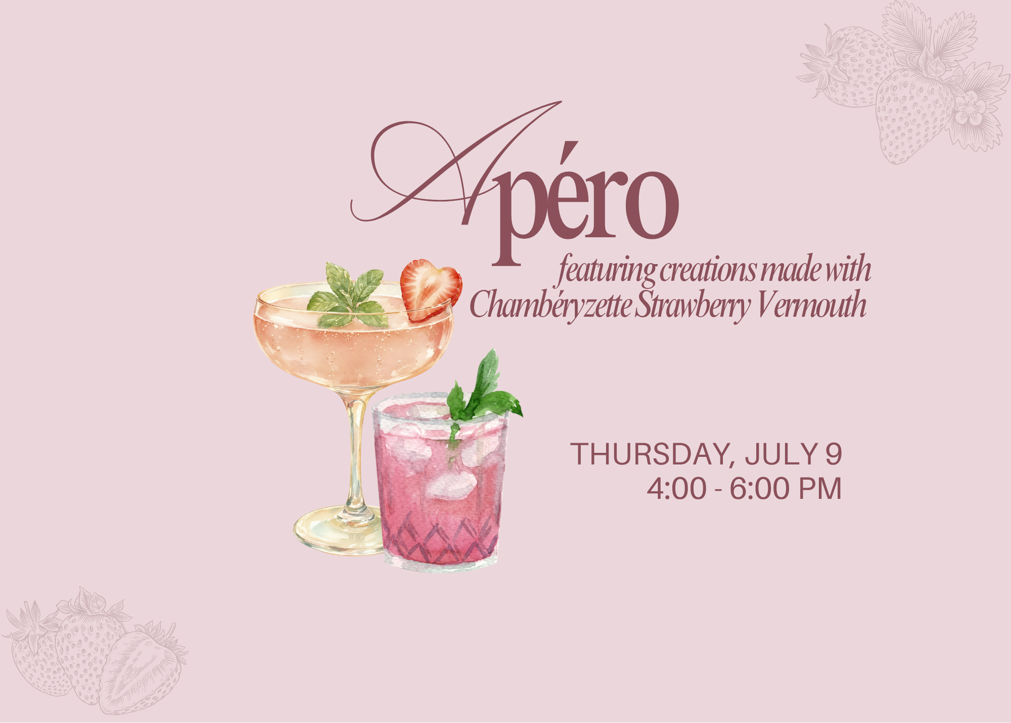 Apero Thursday: Strawberry Vermouth Cocktails 