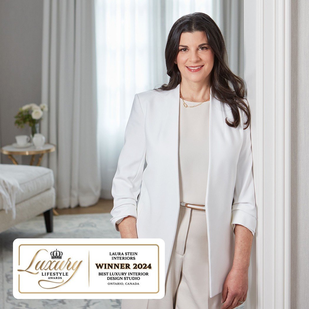 We are beyond thrilled to announce that for the second year in a row, Laura Stein Interiors has been awarded &quot;Best Luxury Interior Design Studio, Ontario&quot; by the Luxury Lifestyle Awards! Thank you so much @luxurylifestyleawards for this inc