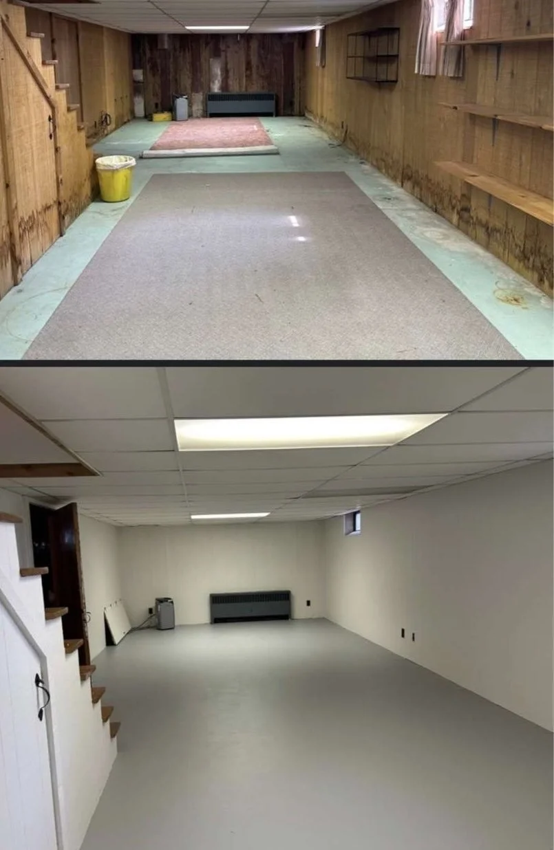 Before And After Basement Painting,Sanding, cleaning,scrubbing, beautiful, stunning,