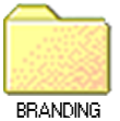 A closed yellow folder with a green tab at the top.