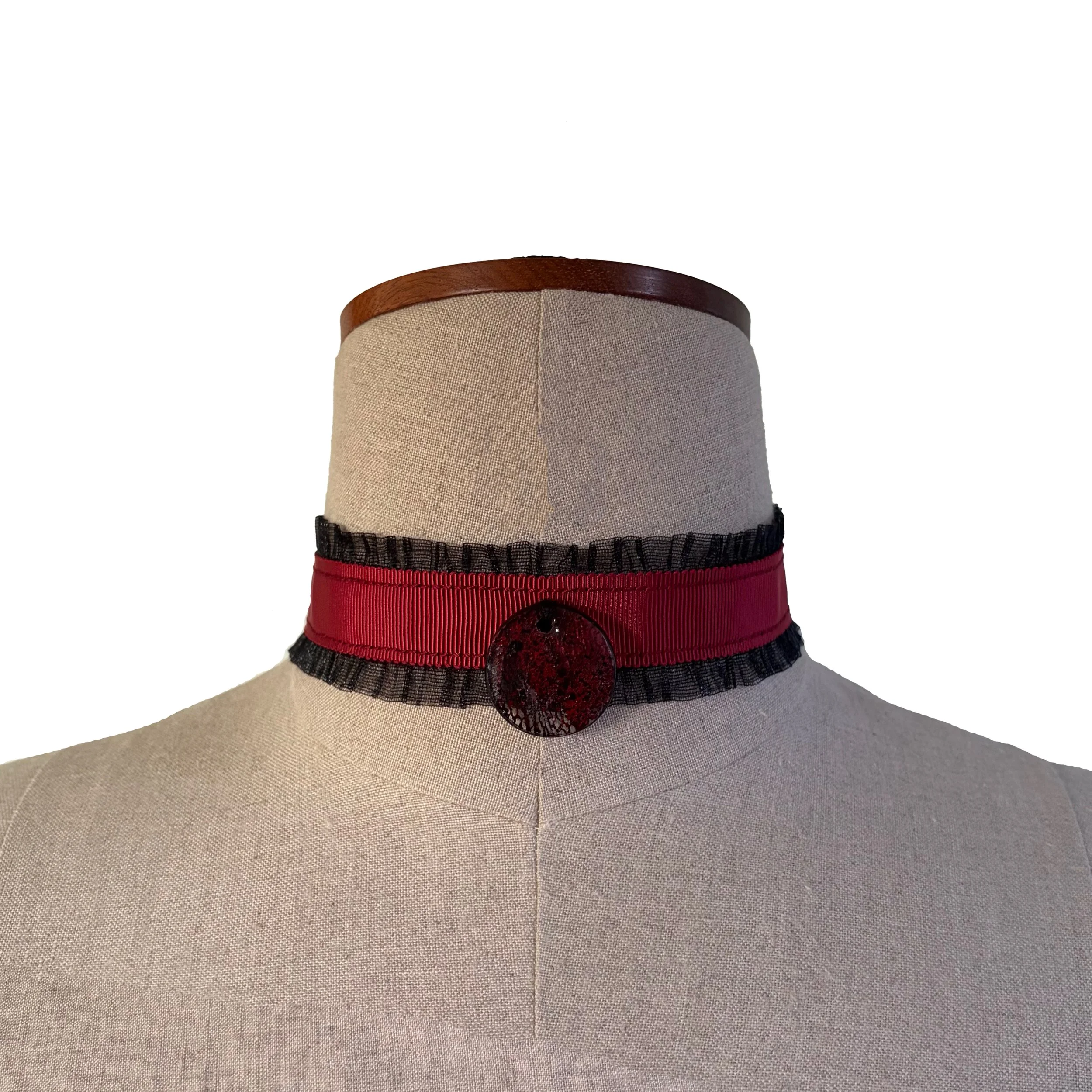 LIMITED EDITION LACE TRIM CHOKER 000326