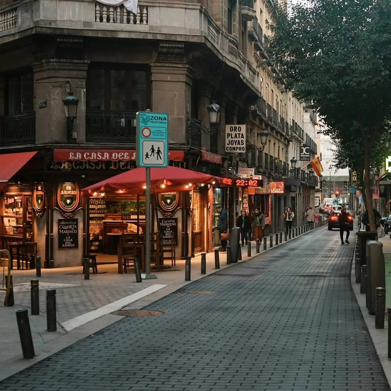 Barrio de las Letras Madrid Historic Street Atmosphere