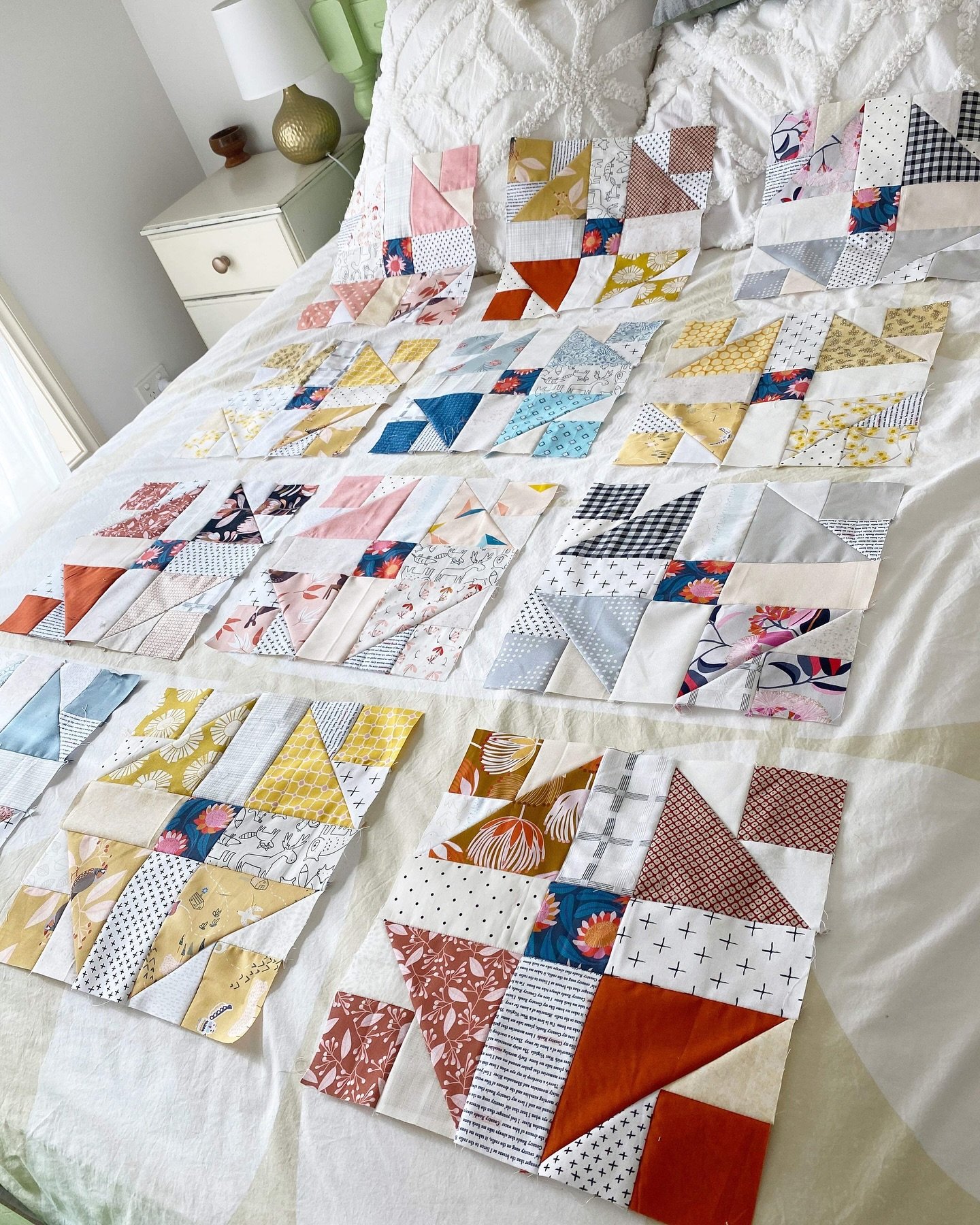 Do you love to make quilts with scraps? Maybe you have a large stash just calling out for the perfect pattern. Well I&rsquo;m here to tell you that Audrey Blue is perfect for using your stash or scrap buckets of fabric. 

Pictured here is a stunning 
