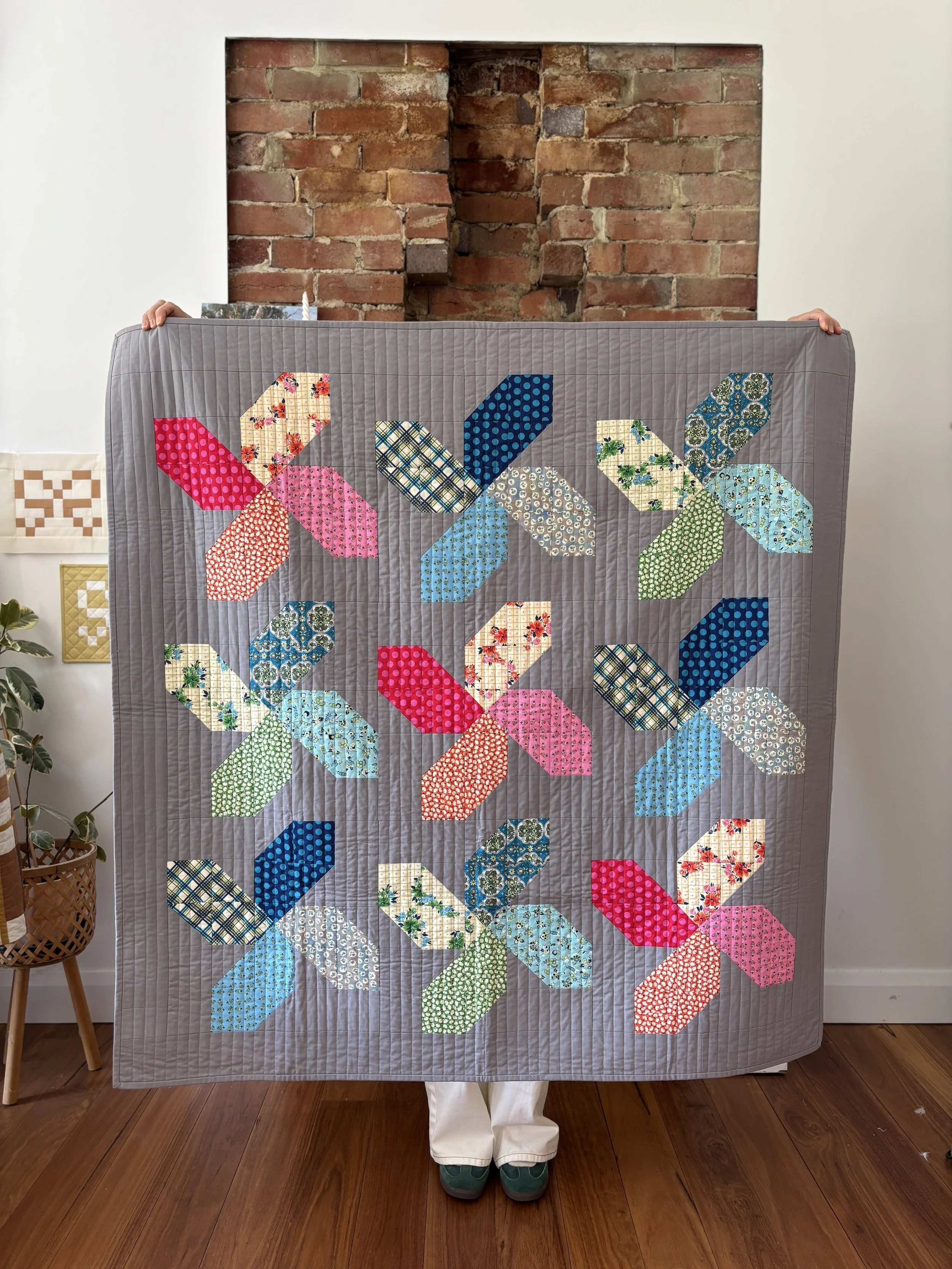 Whirligig - Handmade Patchwork Quilt - An 'Emma Jean Jansen' Design