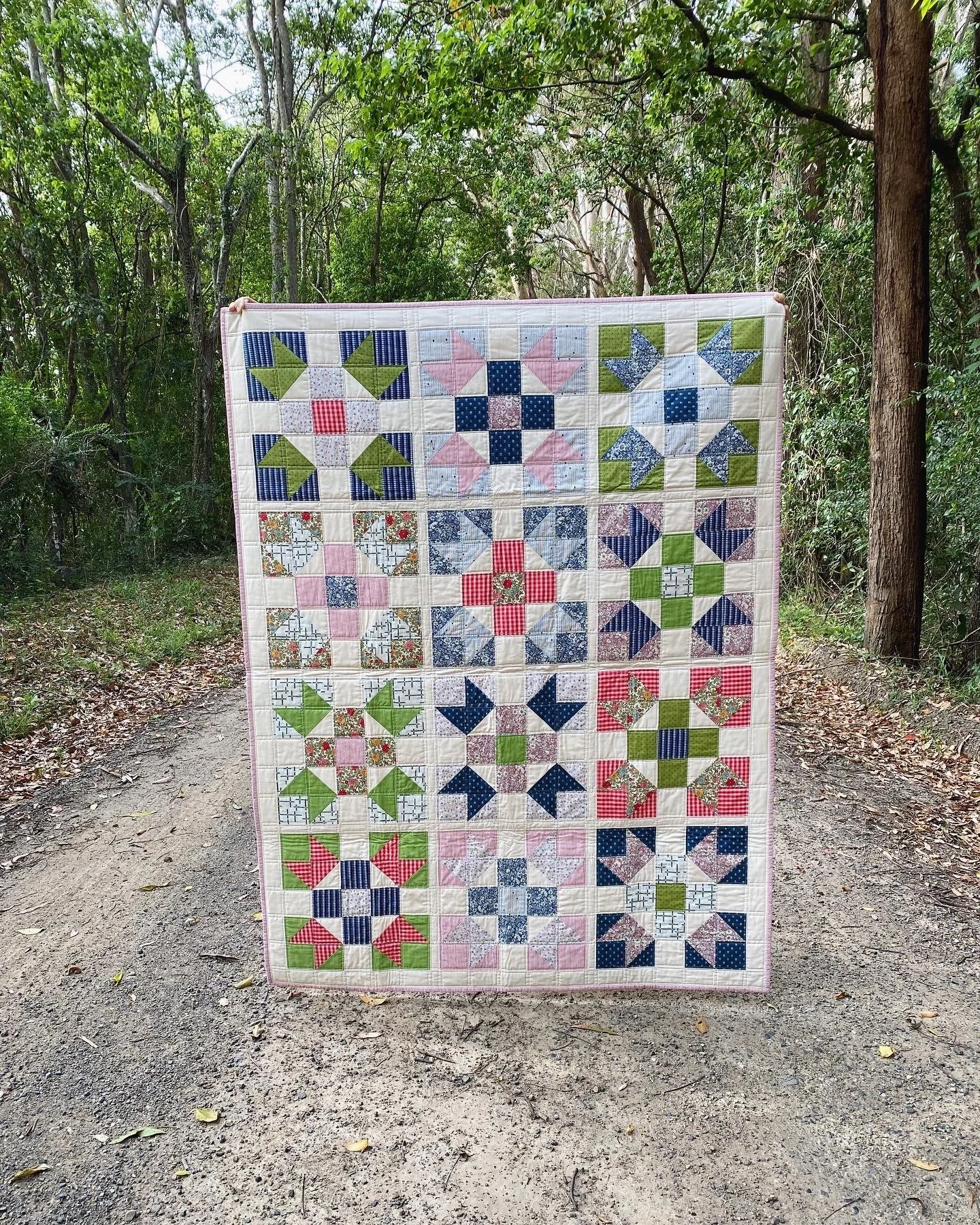 Kiss Goodnight - Handmade Patchwork Quilt - An 'Emma Jean Jansen' Design